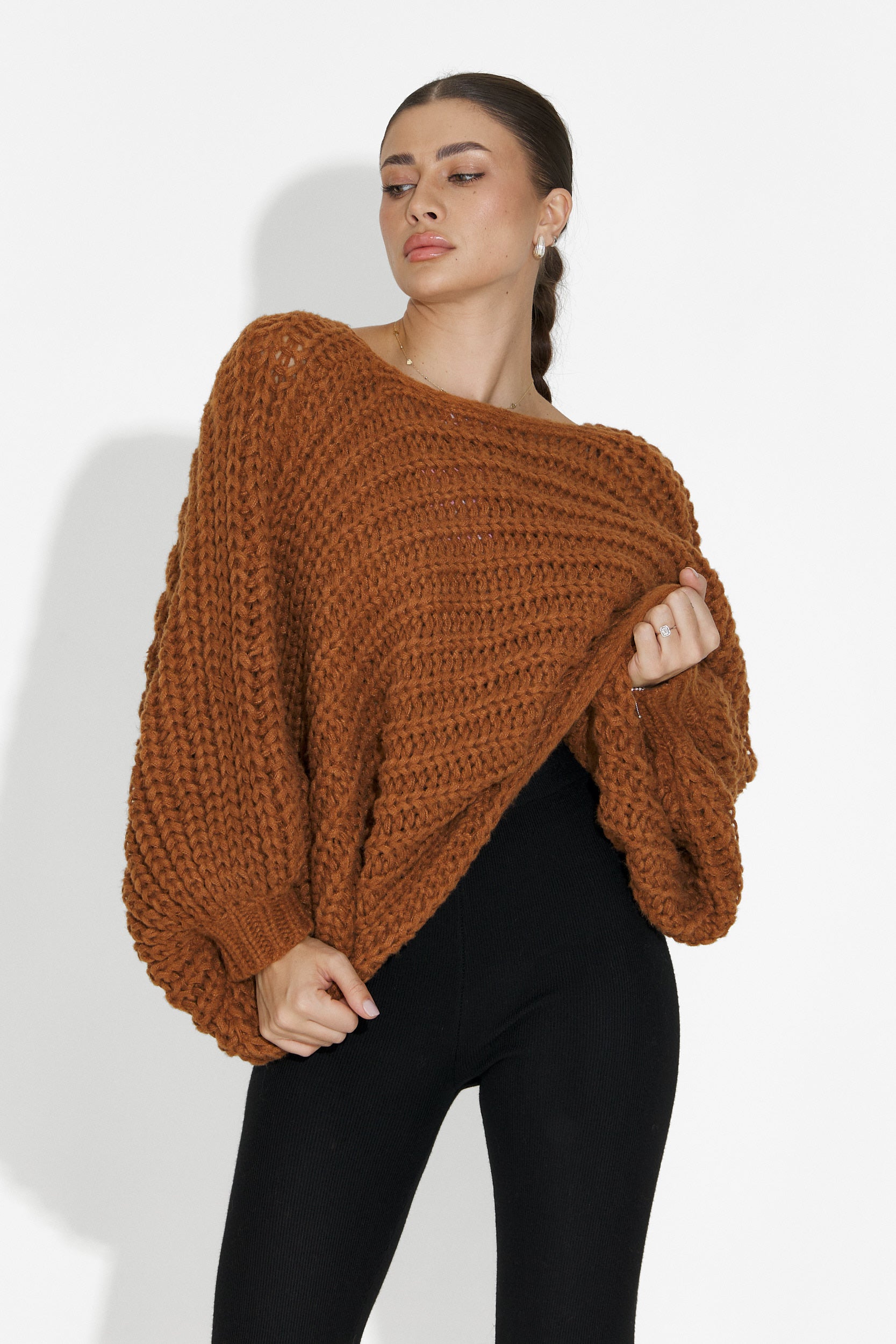 Pull femme décontracté marron Raviana Bogas