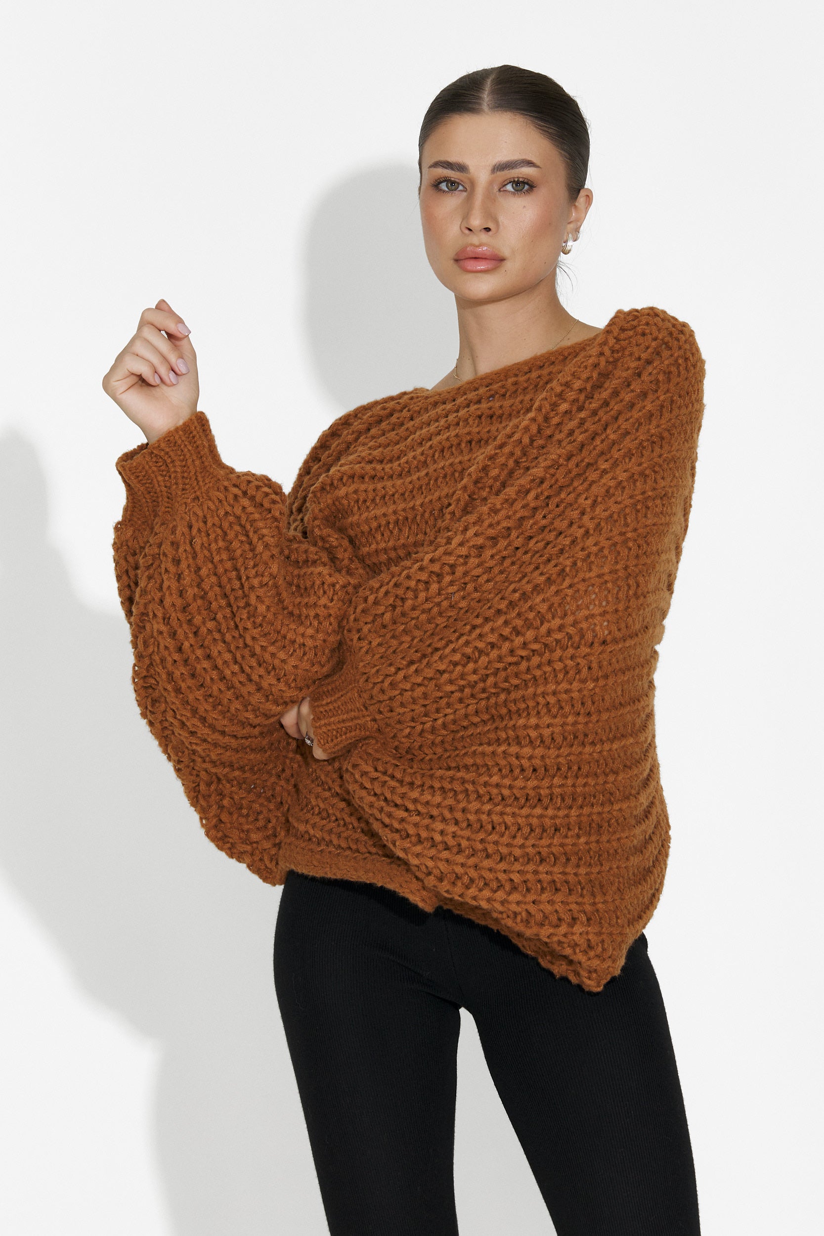 Pull femme décontracté marron Raviana Bogas