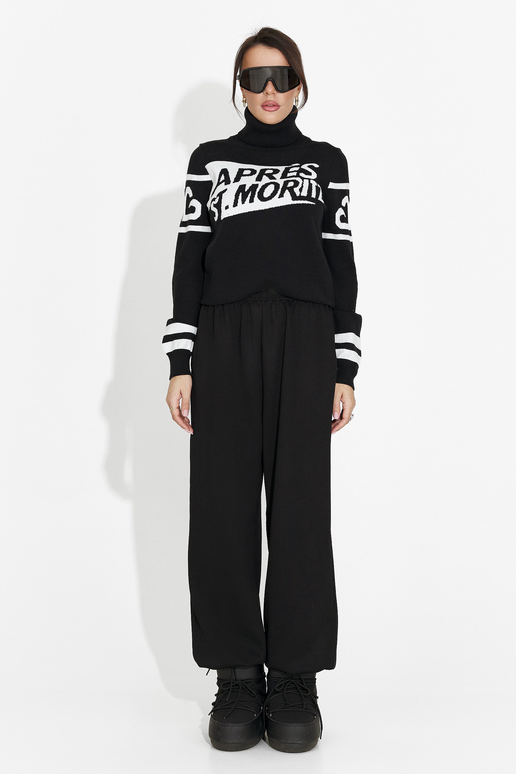 Pull femme décontracté noir Nelora Bogas