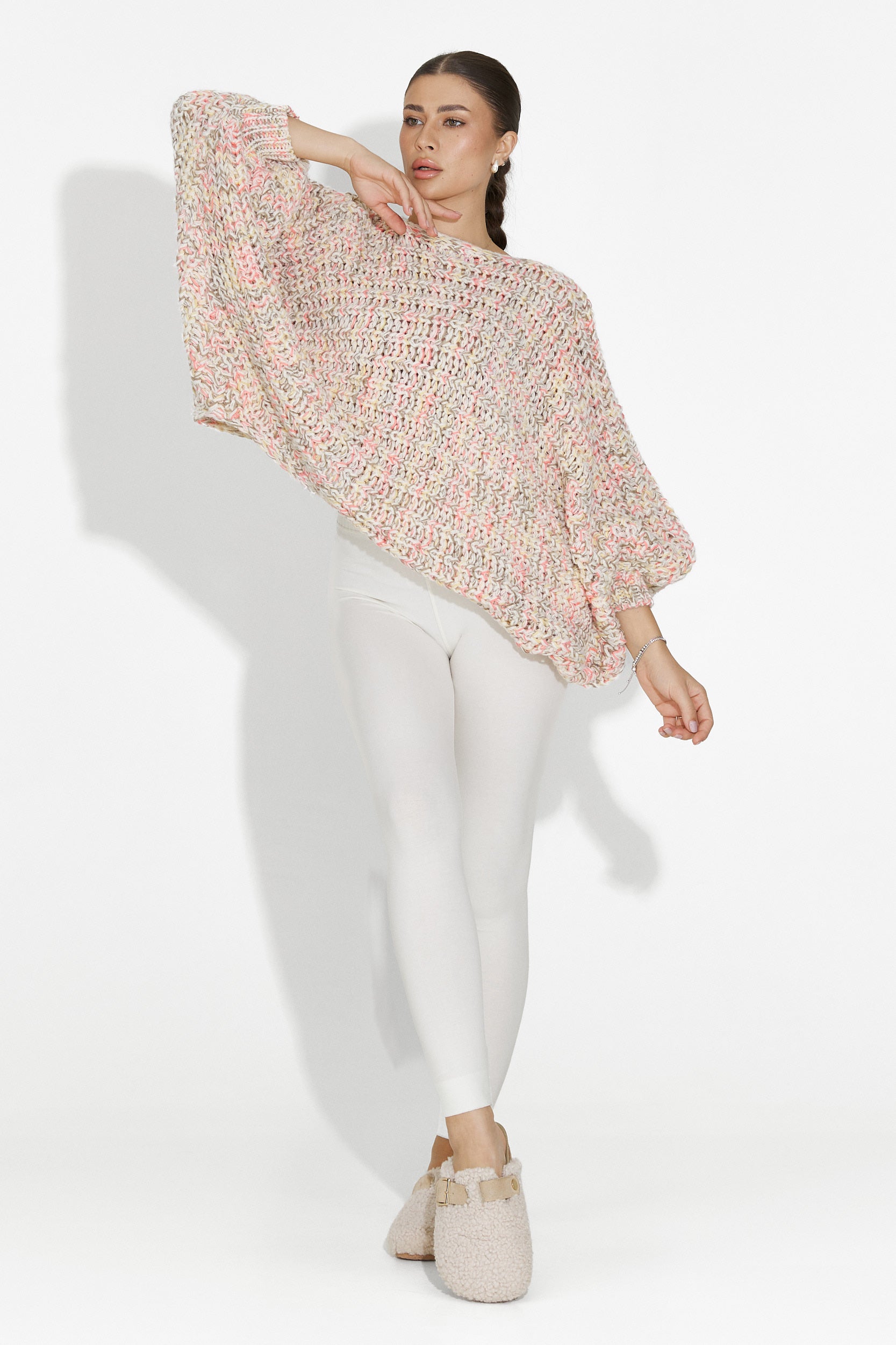 Sweter damski casual różowy Miralis Bogas