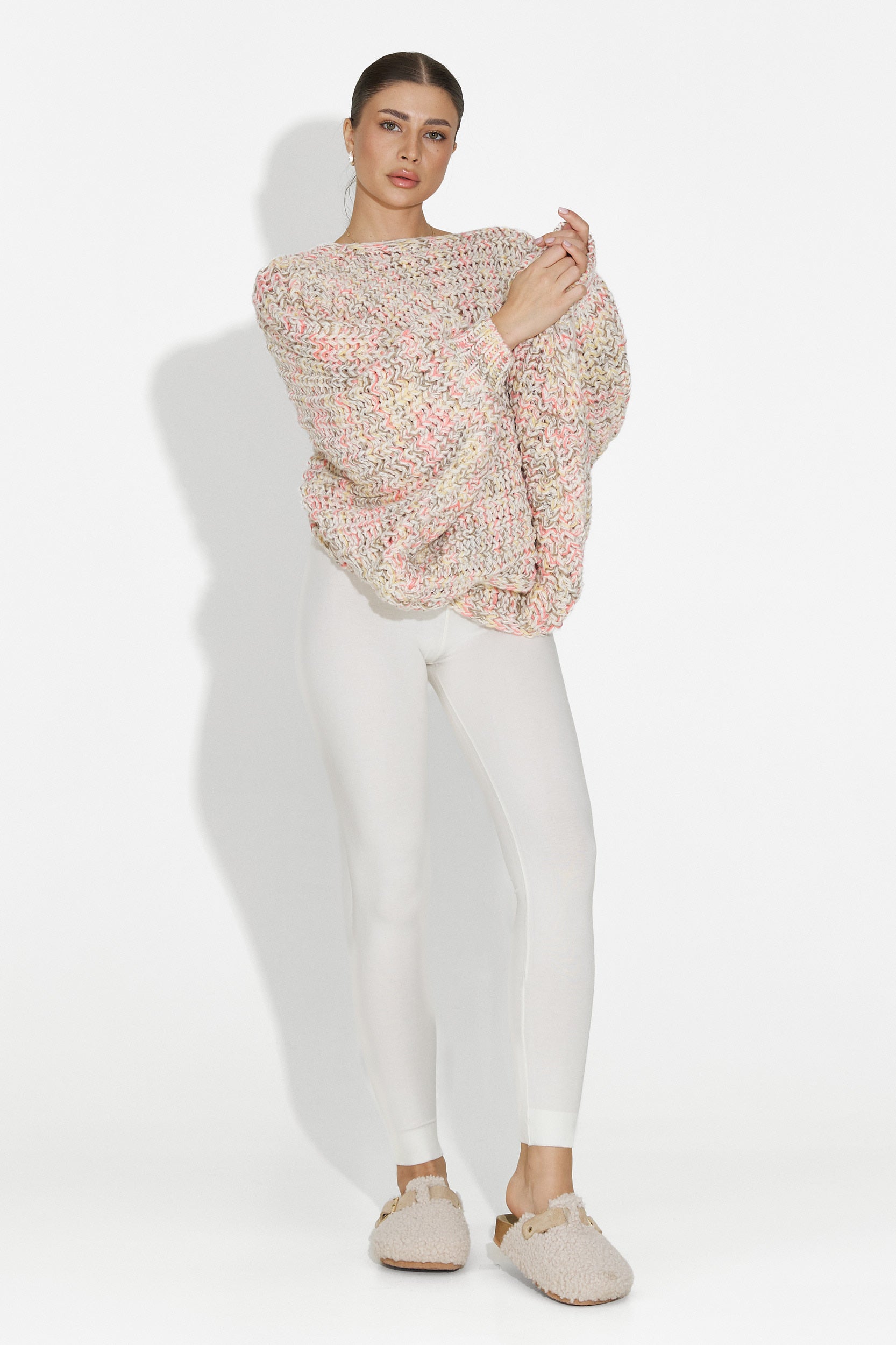 Sweter damski casual różowy Miralis Bogas