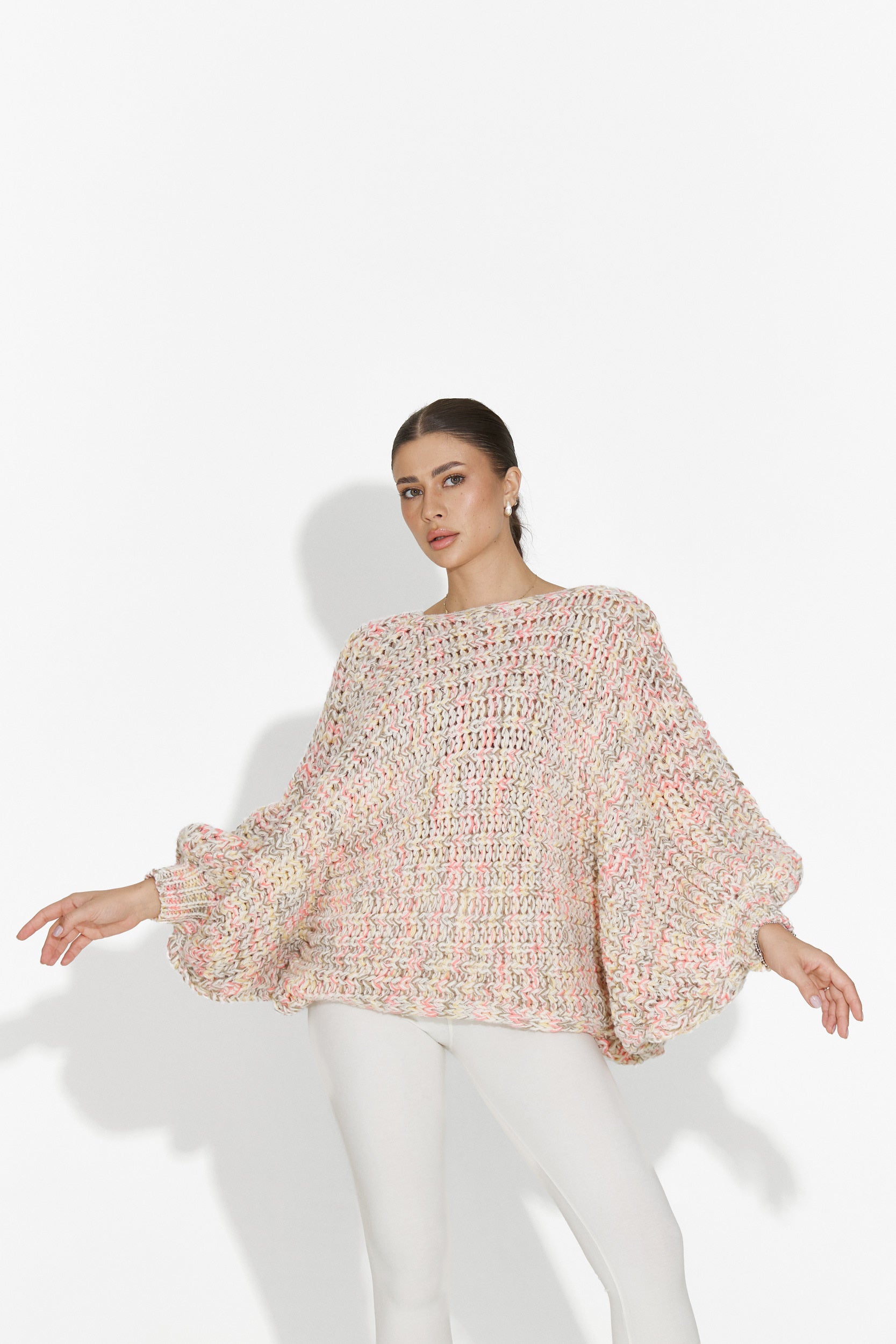 Sweter damski casual różowy Miralis Bogas