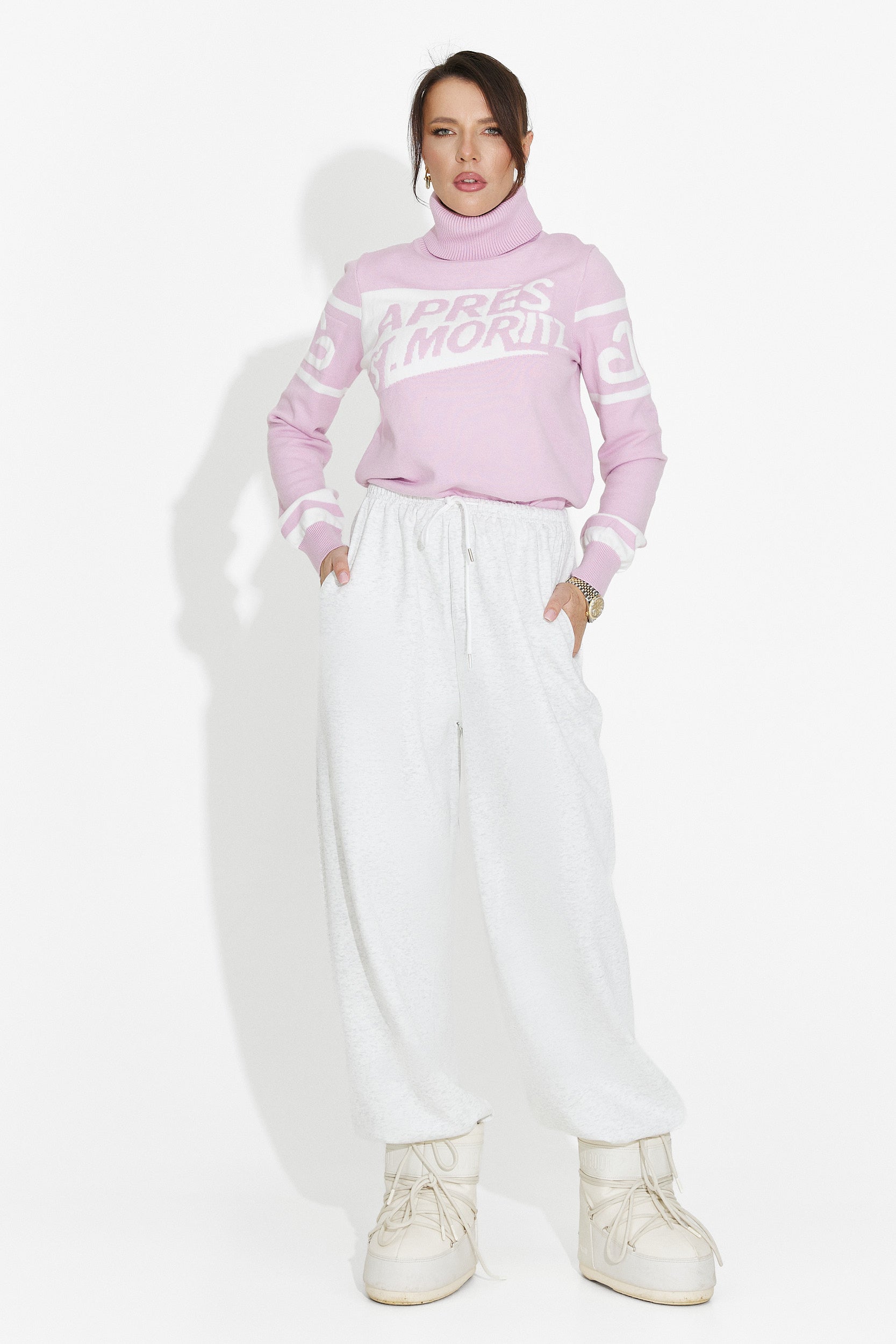 Suéter casual de mujer rosa Nelora Bogas