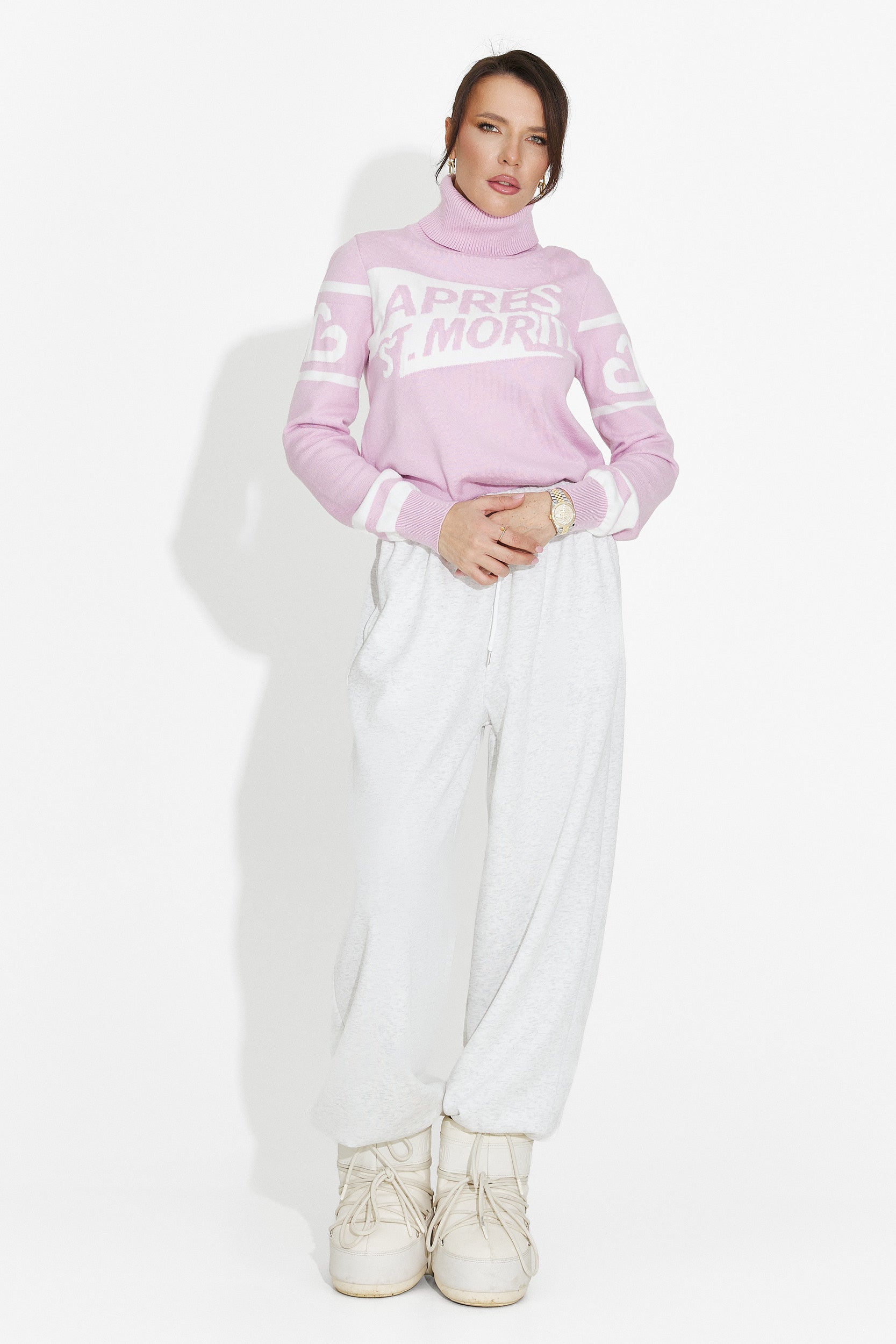 Suéter casual de mujer rosa Nelora Bogas