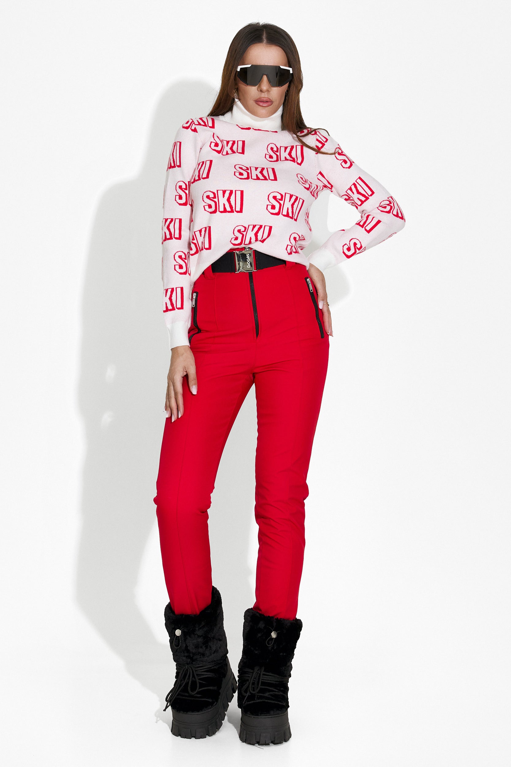 Pullover da sci donna bianco Caresia Bogas