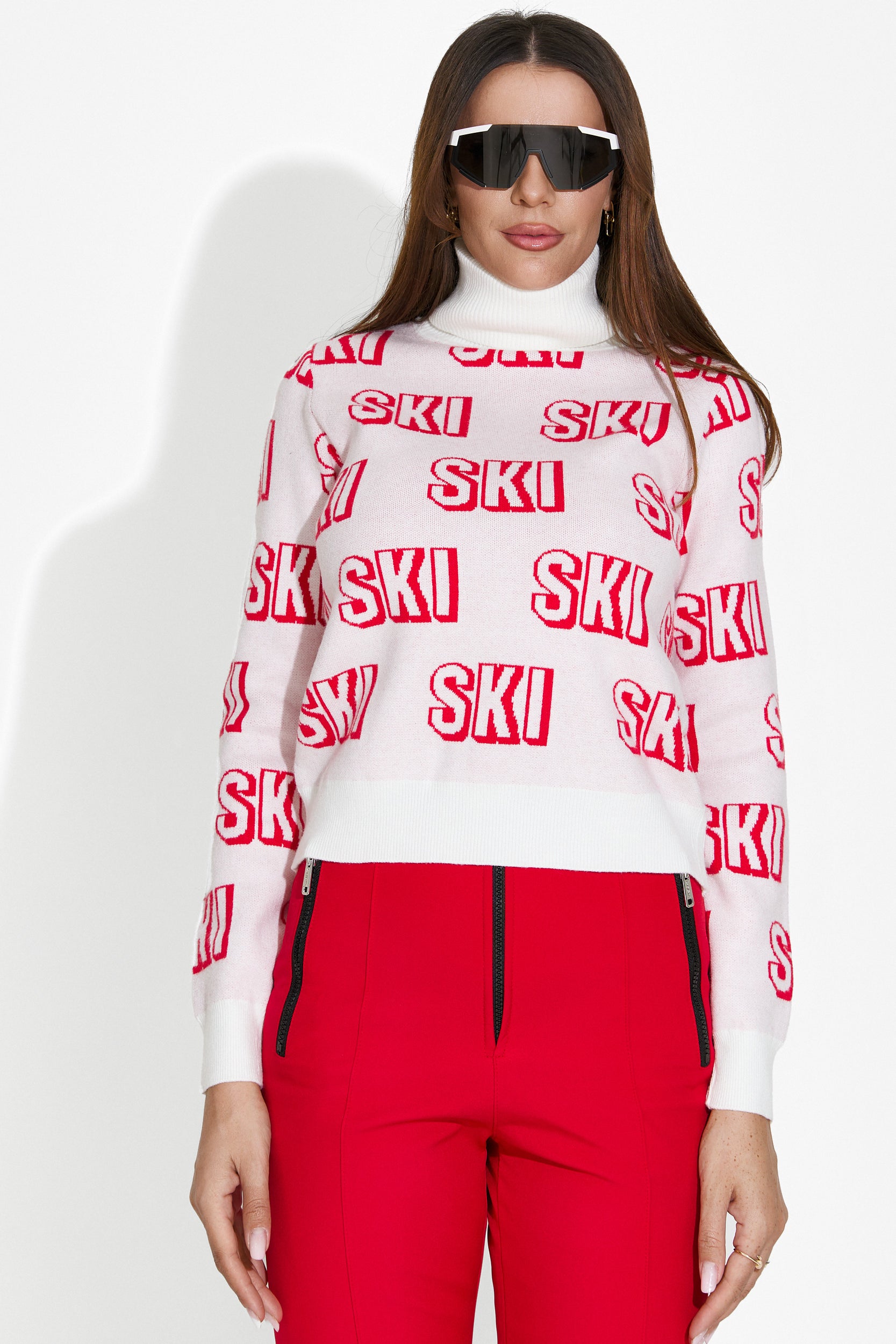 Pullover da sci donna bianco Caresia Bogas