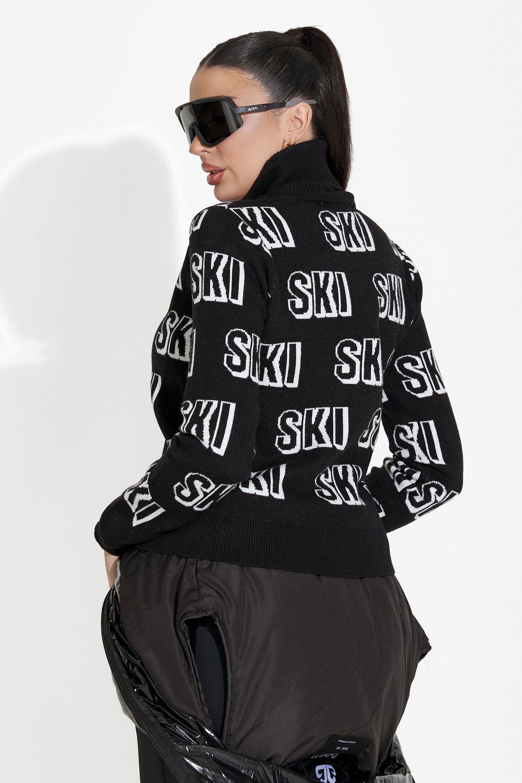 Pullover da sci donna nero Caresia Bogas