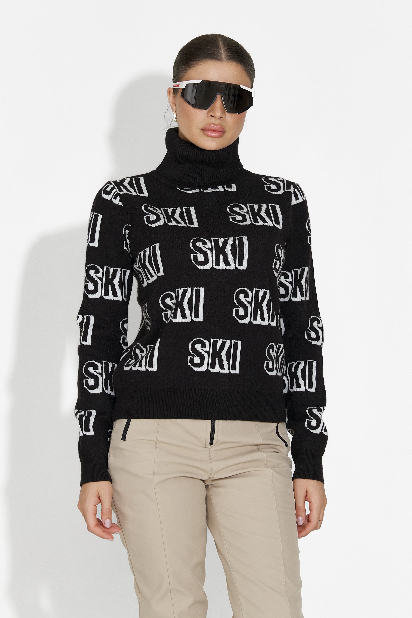 Pullover da sci donna nero Caresia Bogas