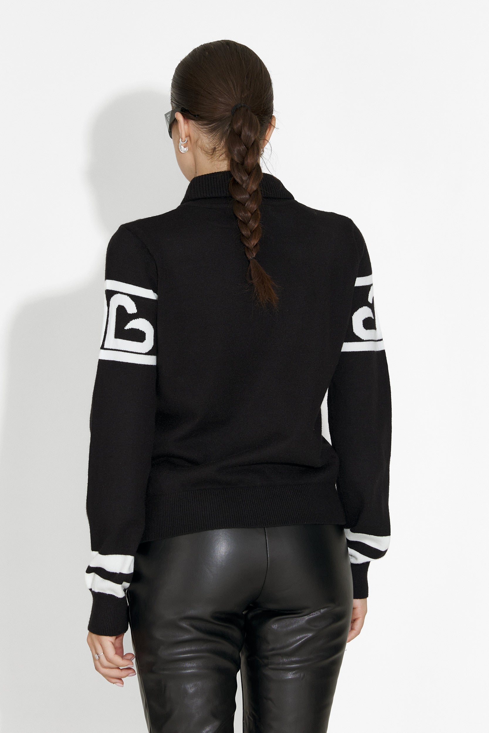 Sweter narciarski damski czarny Lanaki Bogas