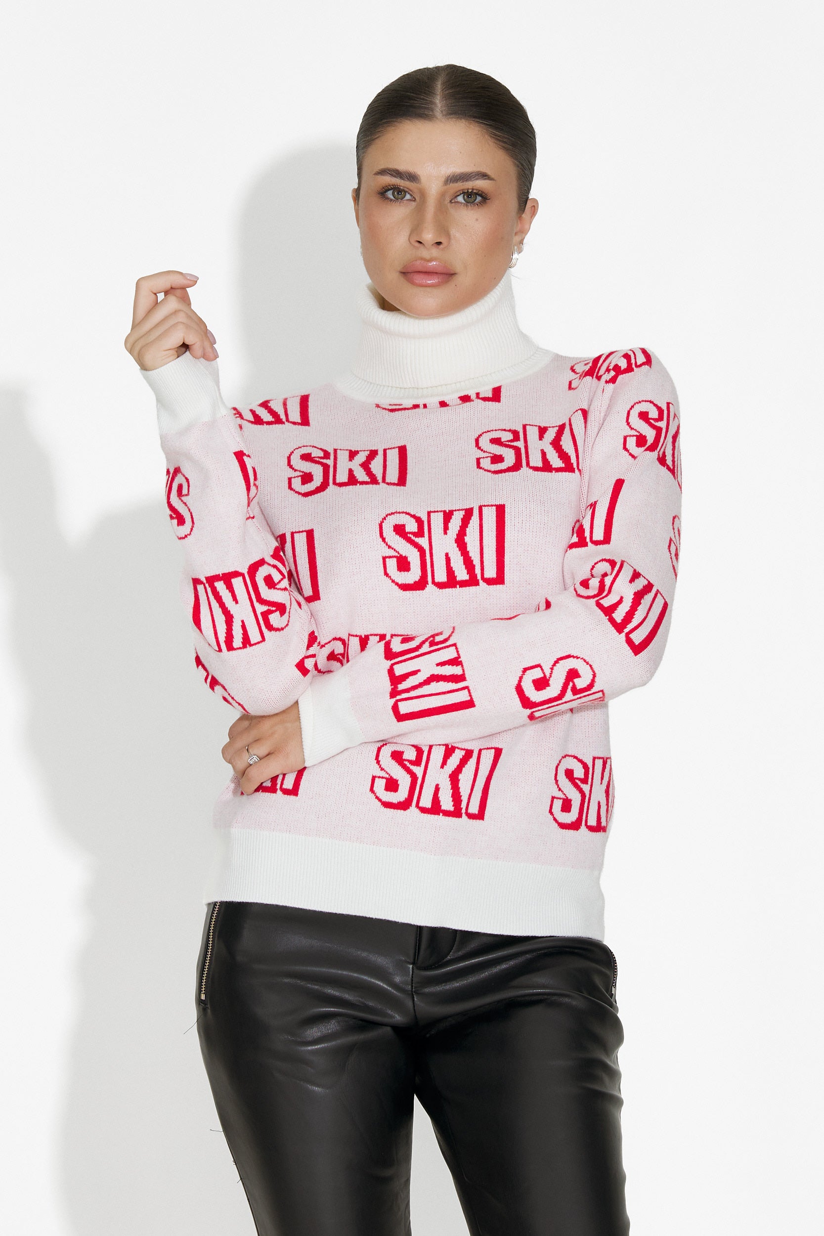 Pullover da sci donna bianco Caresia Bogas