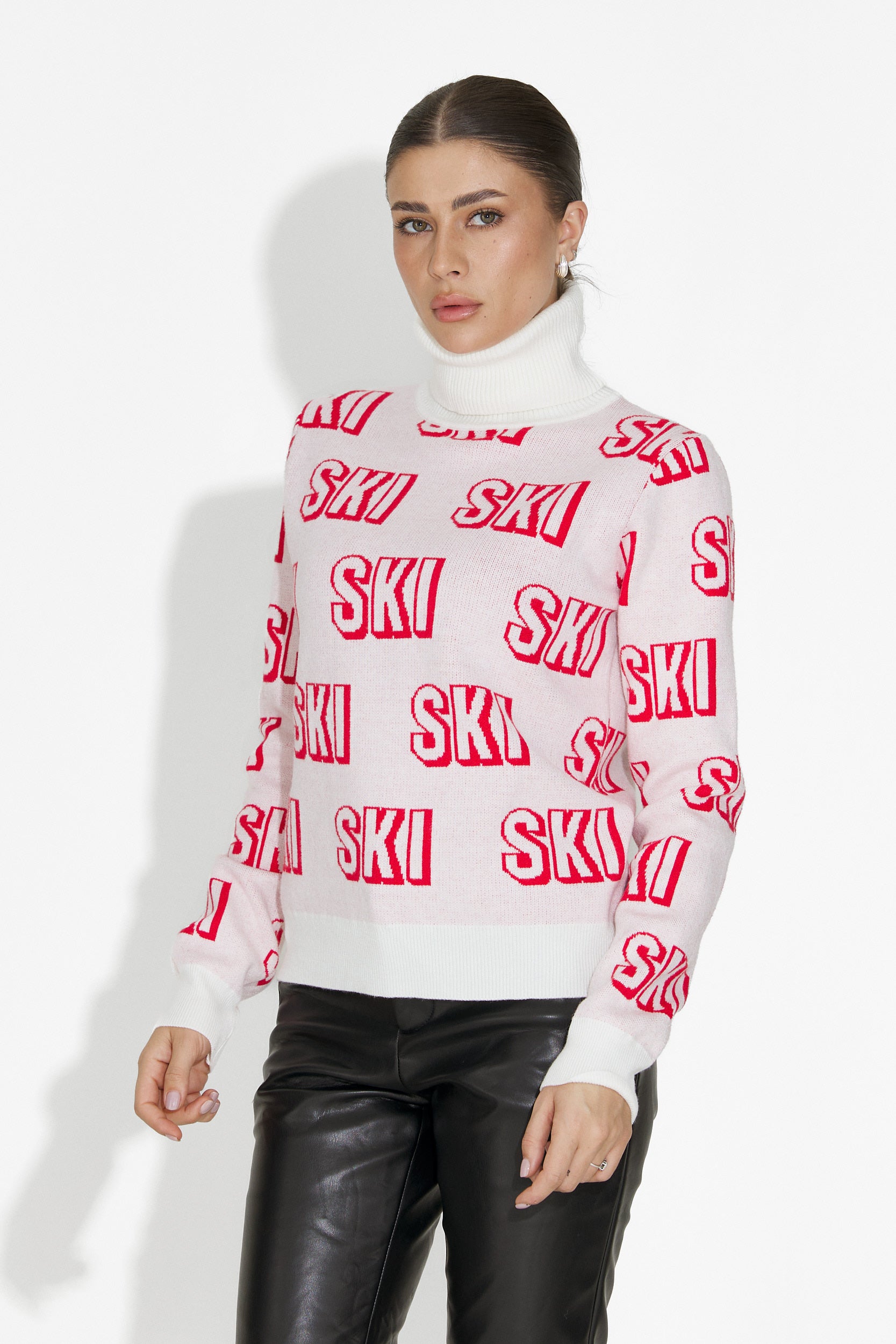 Pullover da sci donna bianco Caresia Bogas