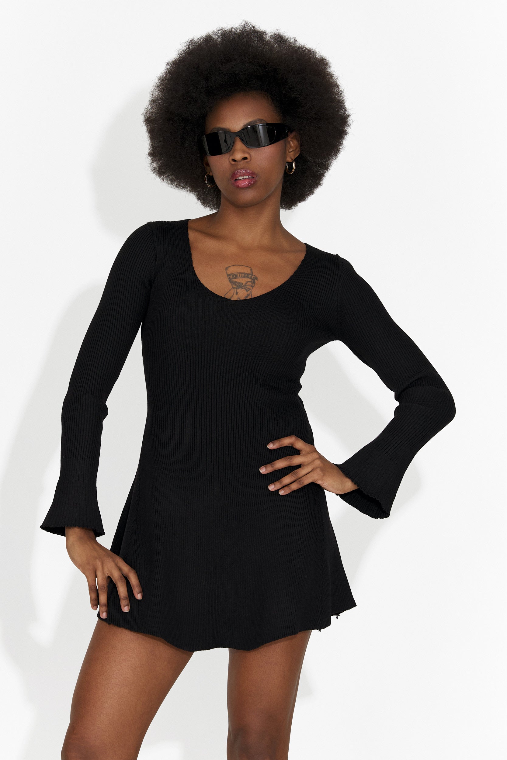 Svart avslappnad damklänning Nesie Bogas