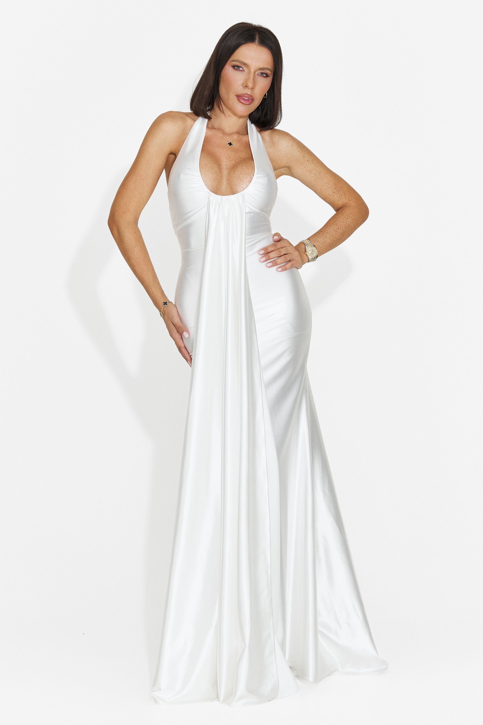 Rochie dama lunga alba Jorima Bogas