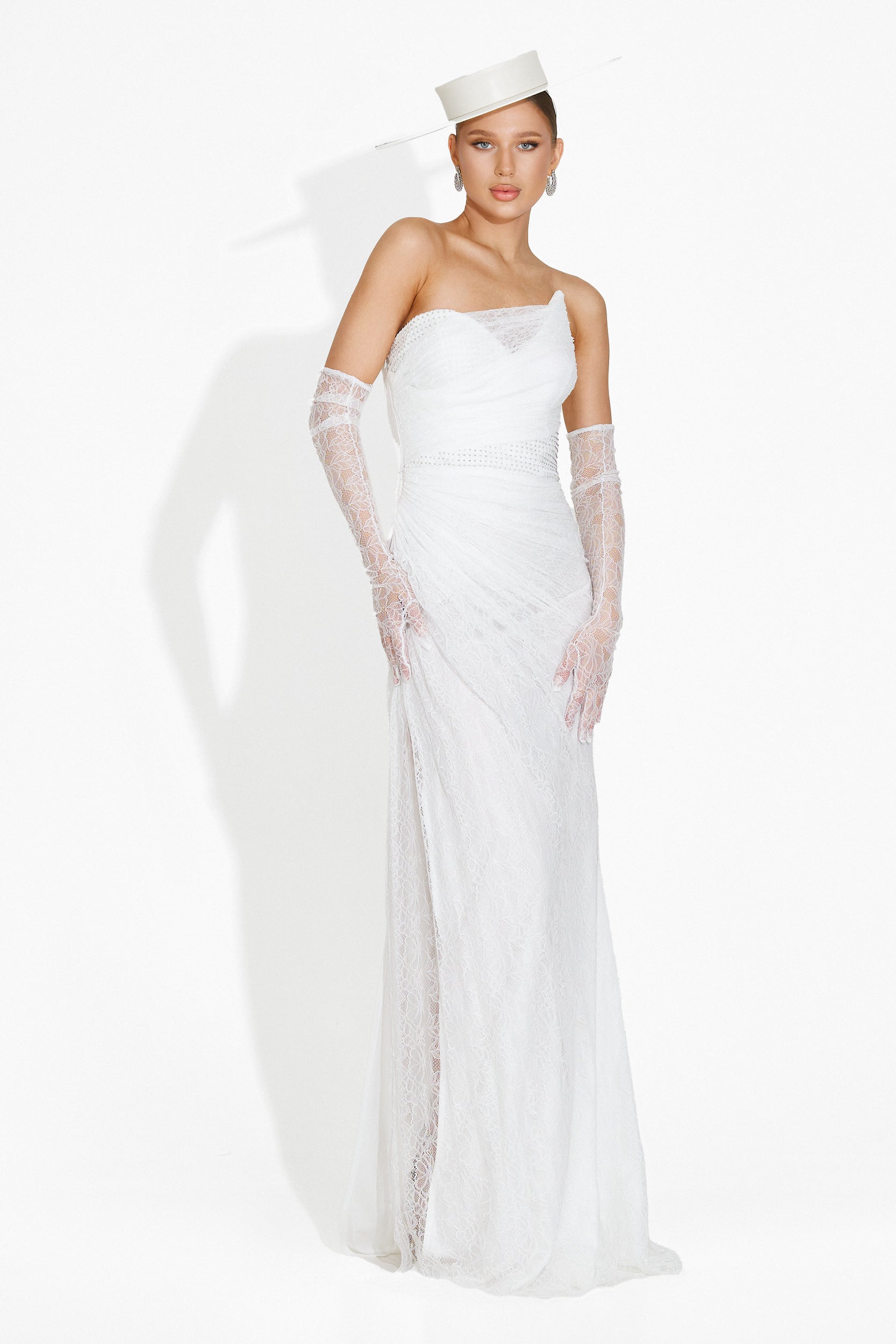 Mathylda Bogas Long White Ladies Dress