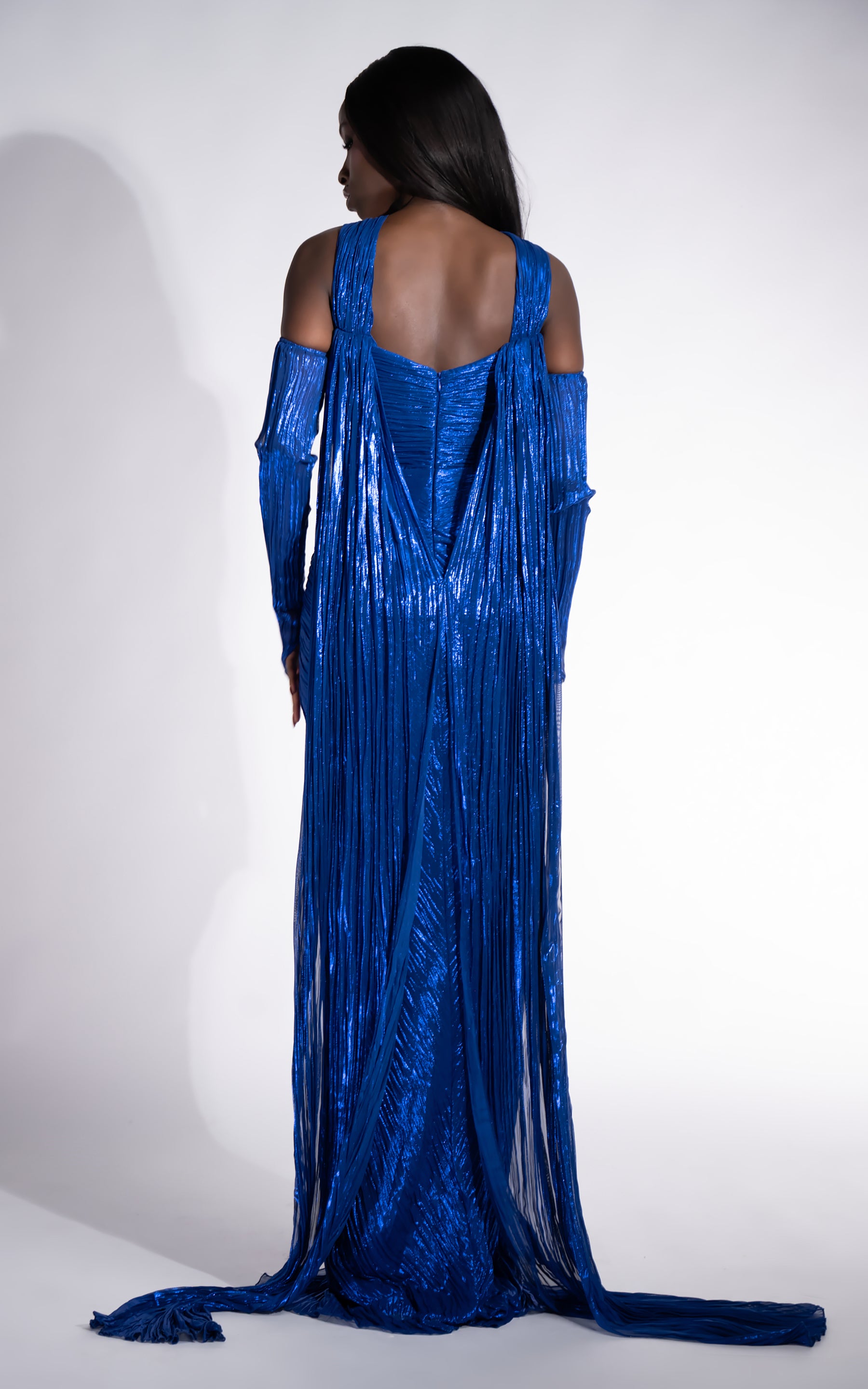 Karlyana Bogas Long Blue Ladies Dress