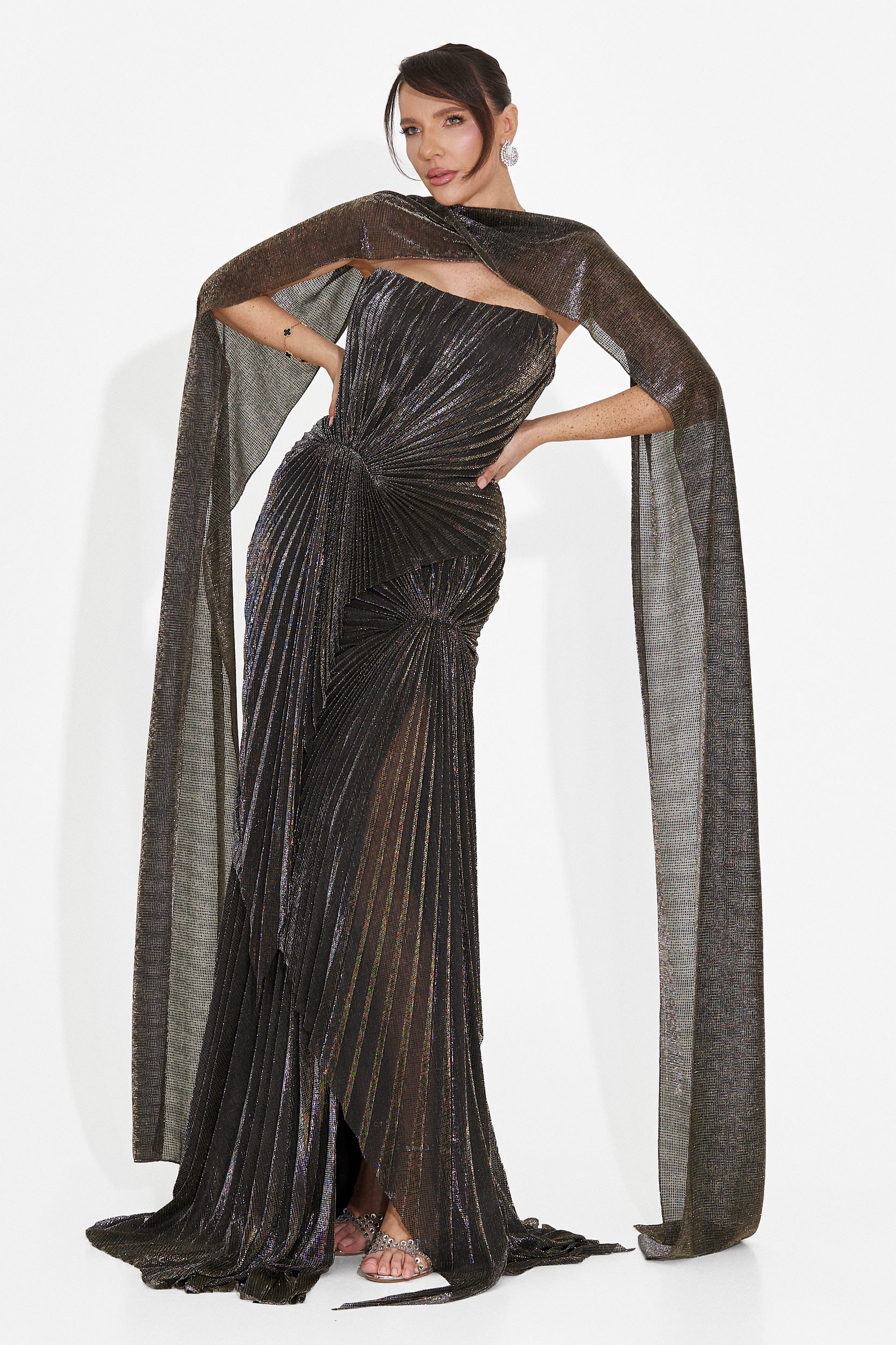 Rochie dama lunga aurie Veriona Bogas