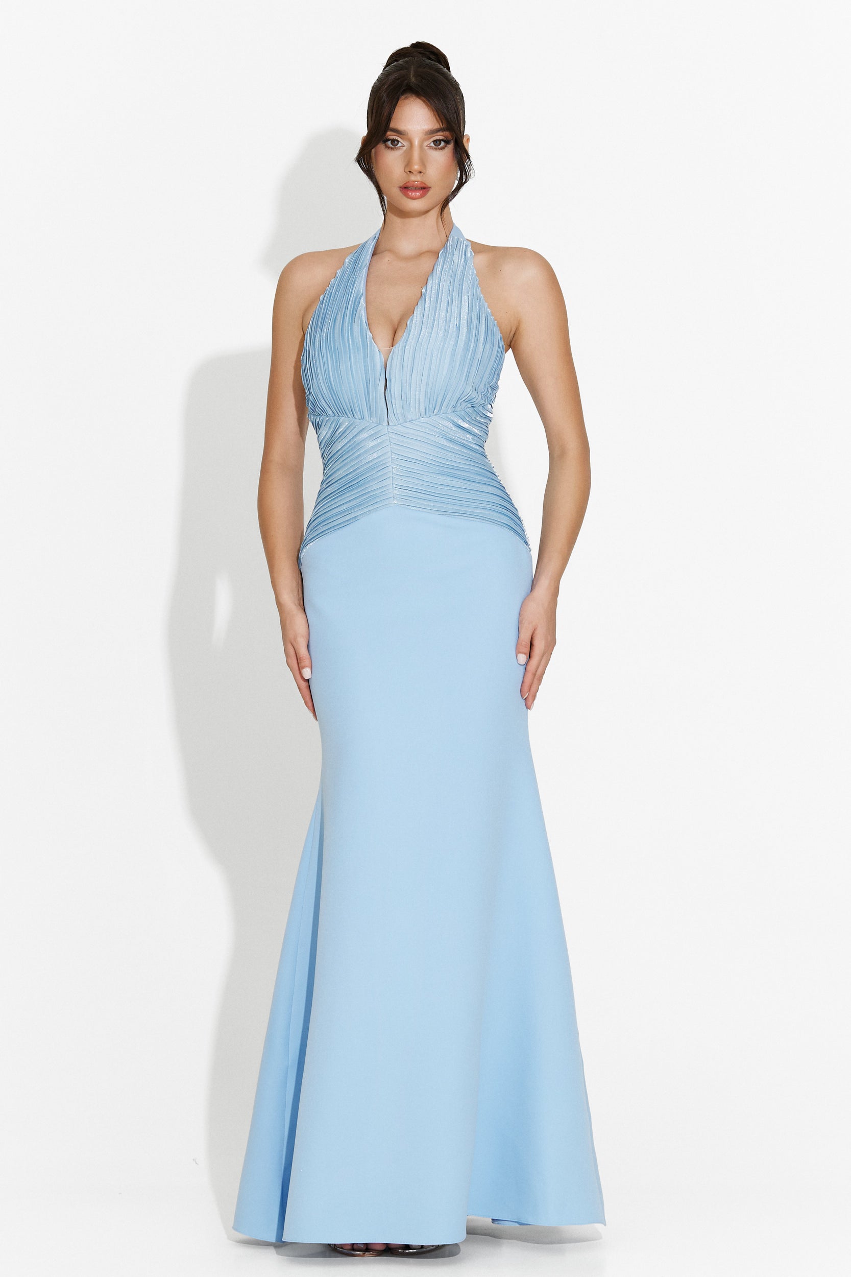 Robe longue bleue pour femme Cicy Bogas