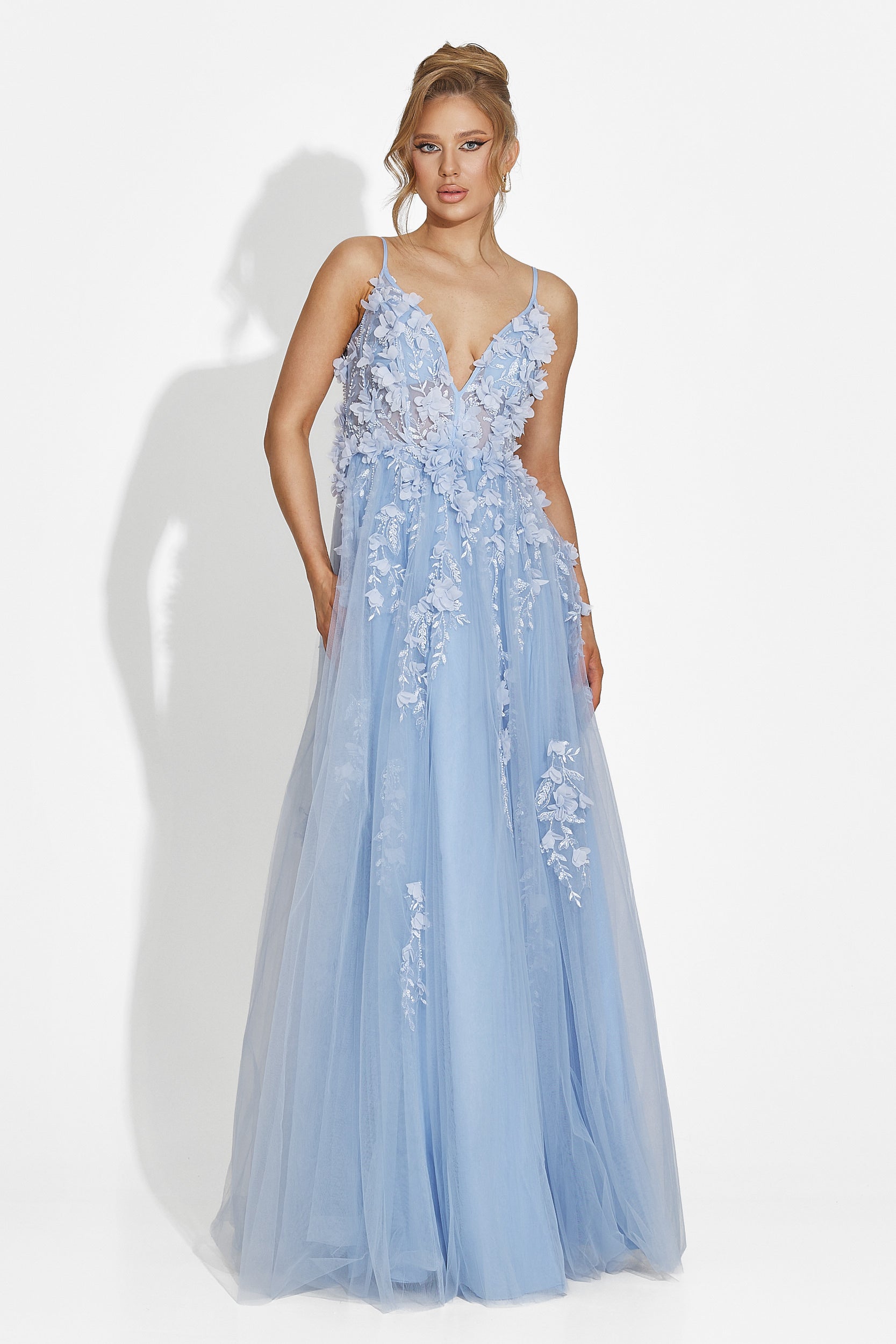 Serina Bogas Long Blue Ladies Dress