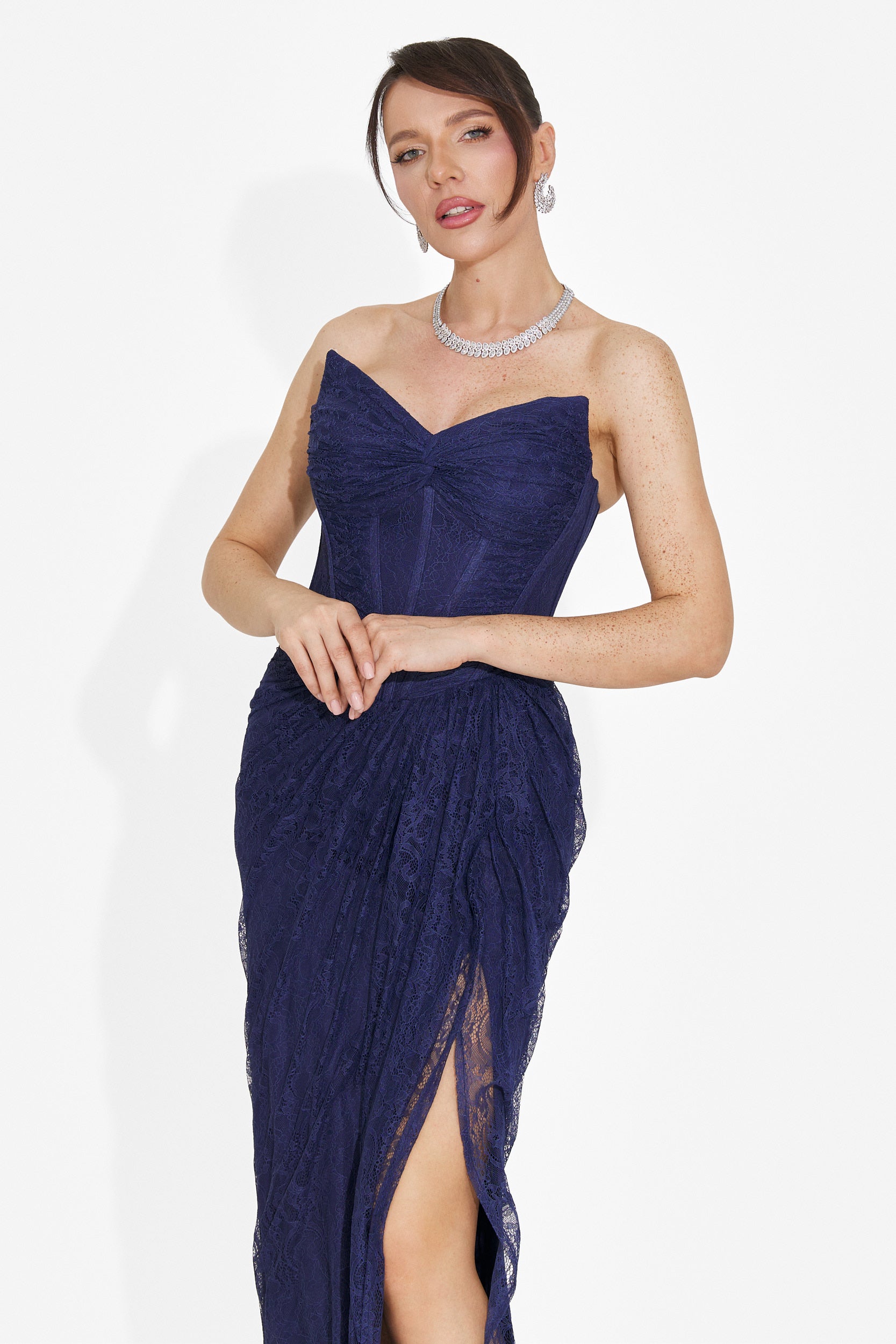 Rochie dama lunga bleumarin Sareia Bogas