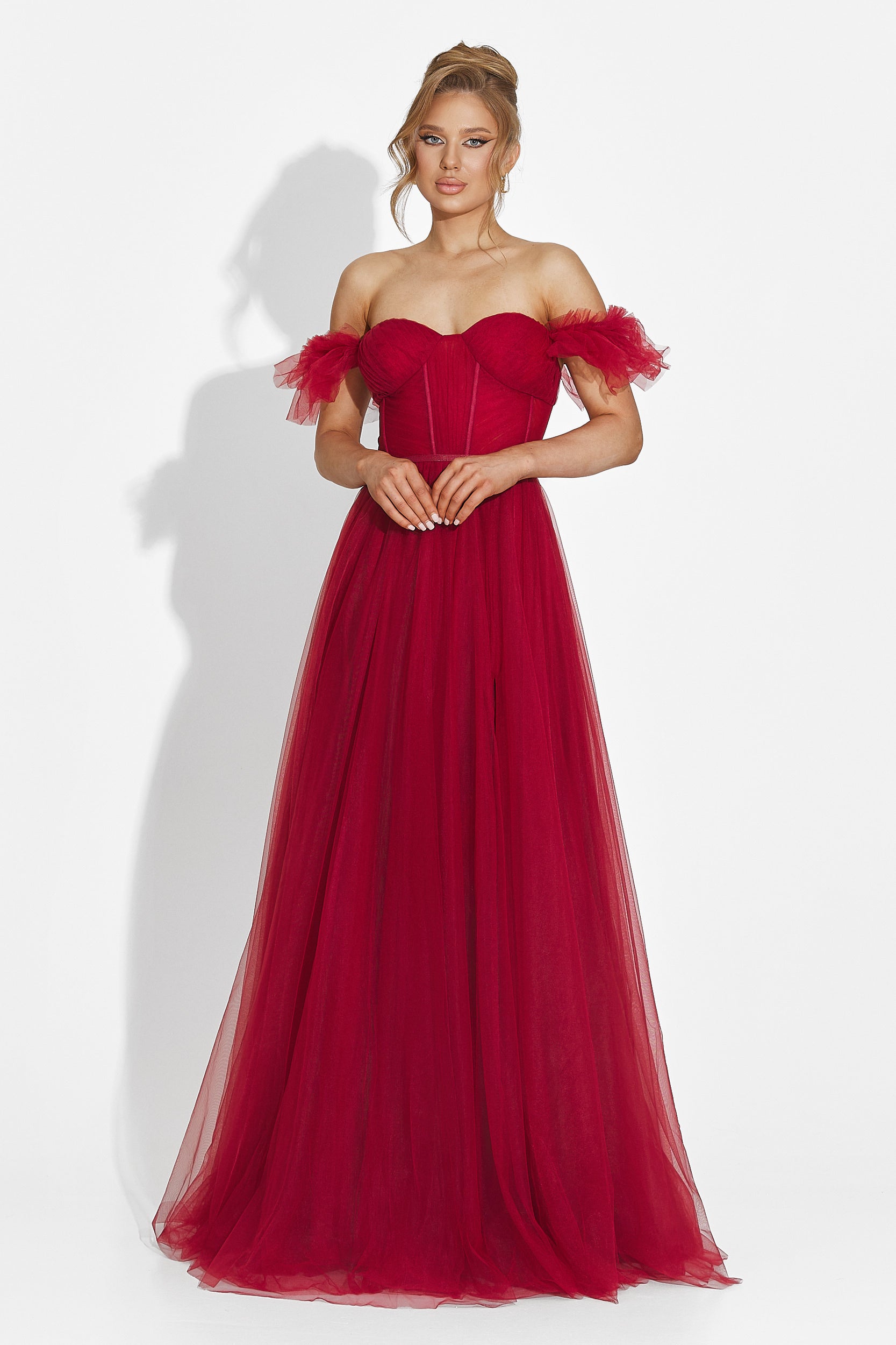 Janiece Bogas Burgundy Long Dress for Women