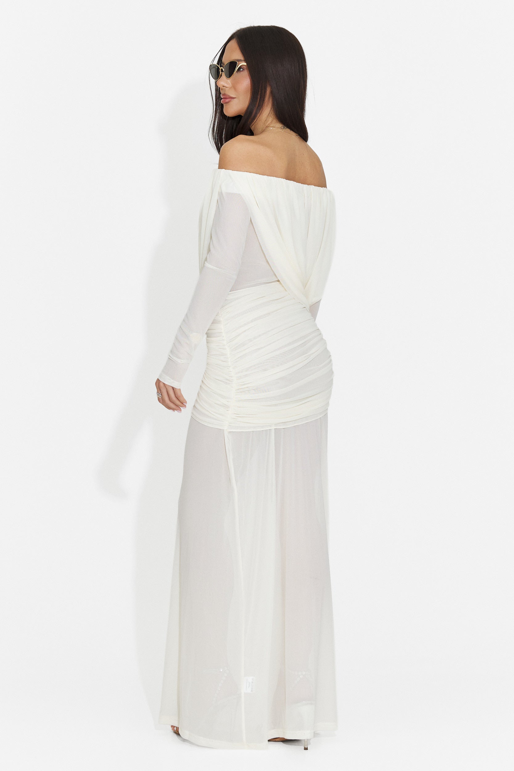 Rochie dama lunga crem Zulya Bogas