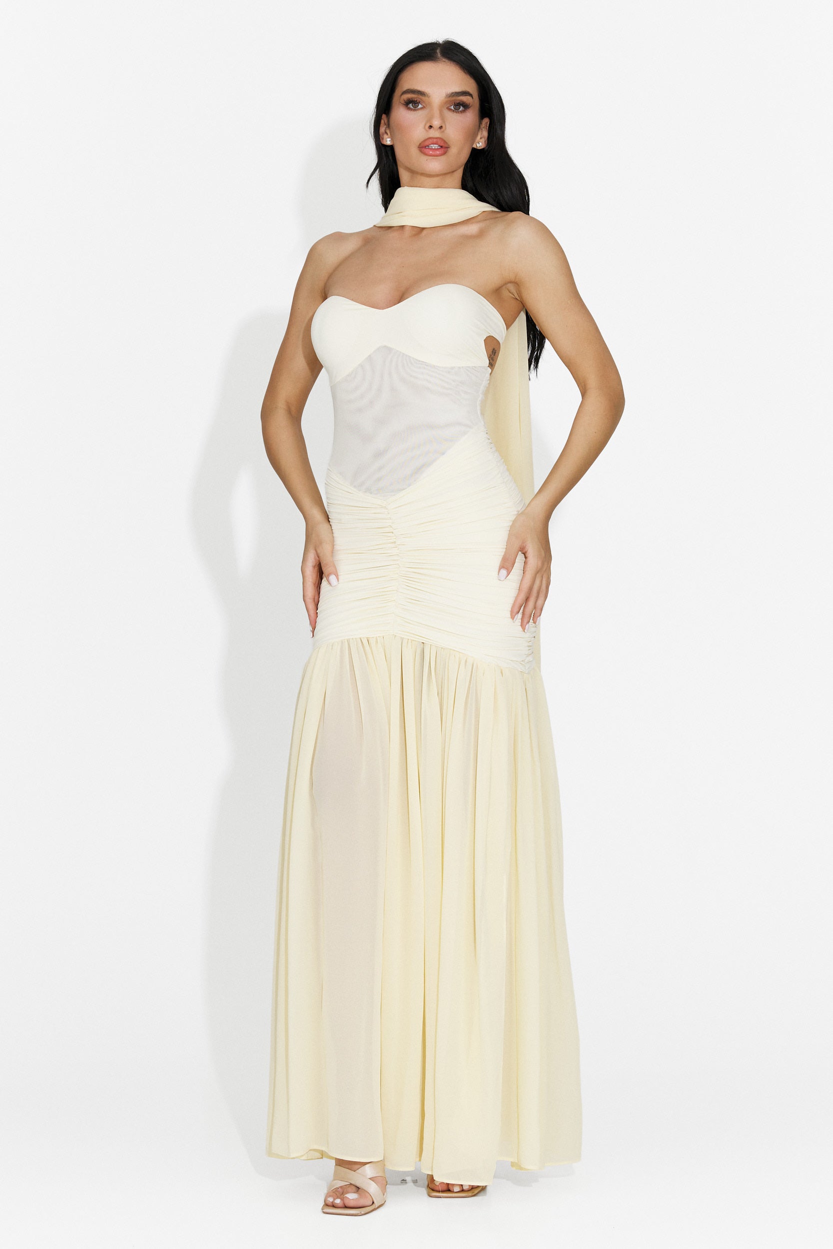 Cistela Bogas Long Yellow Dress for Women