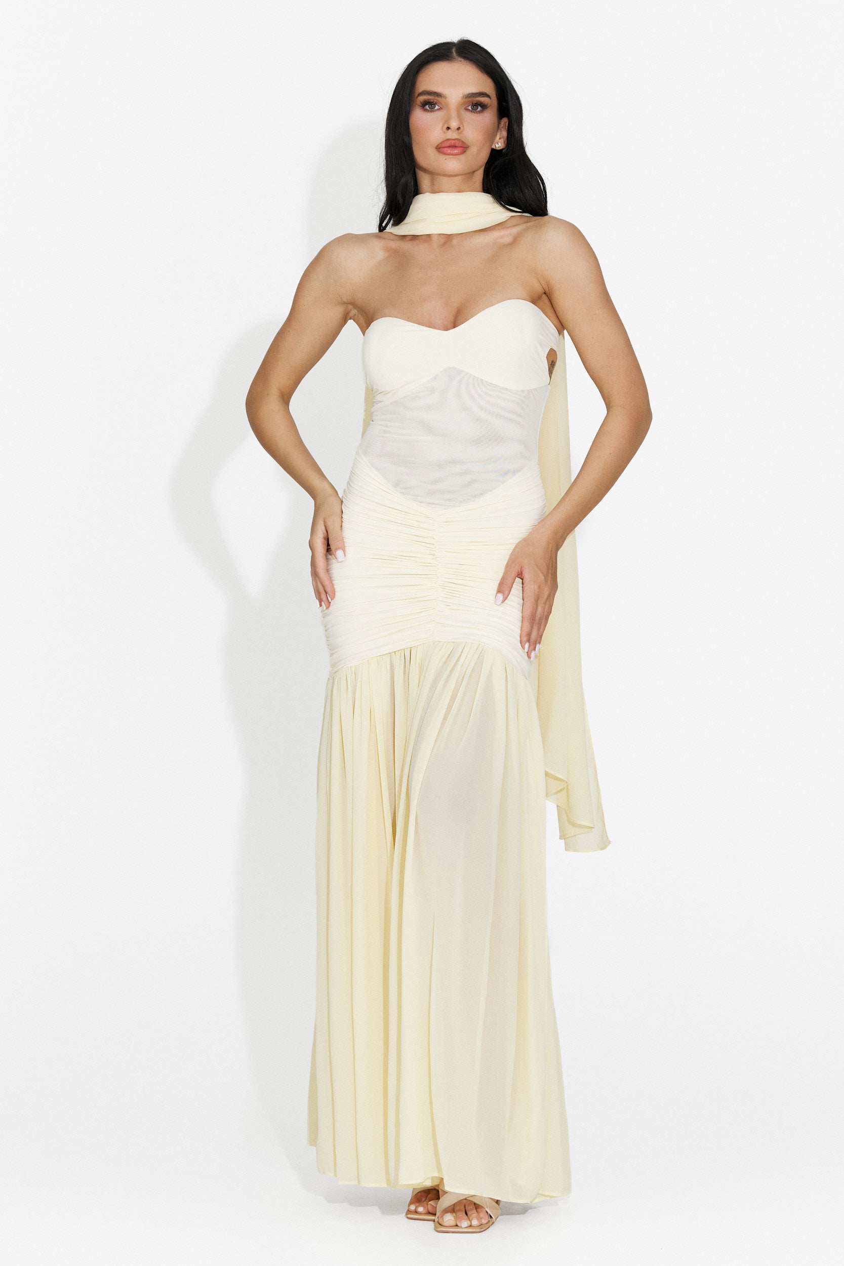 Cistela Bogas Long Yellow Dress for Women