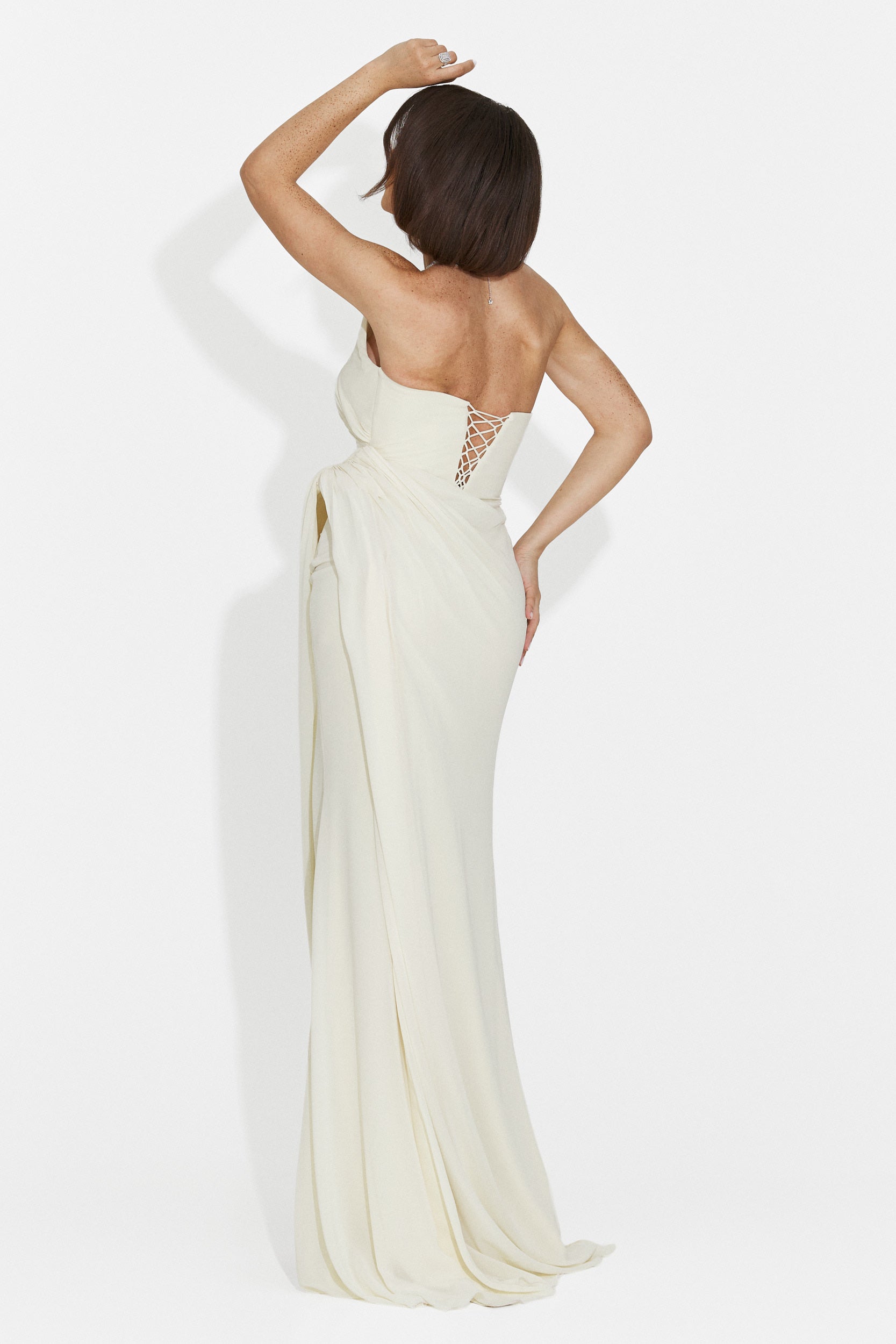 Felina Bogas langes gelbes Damenkleid
