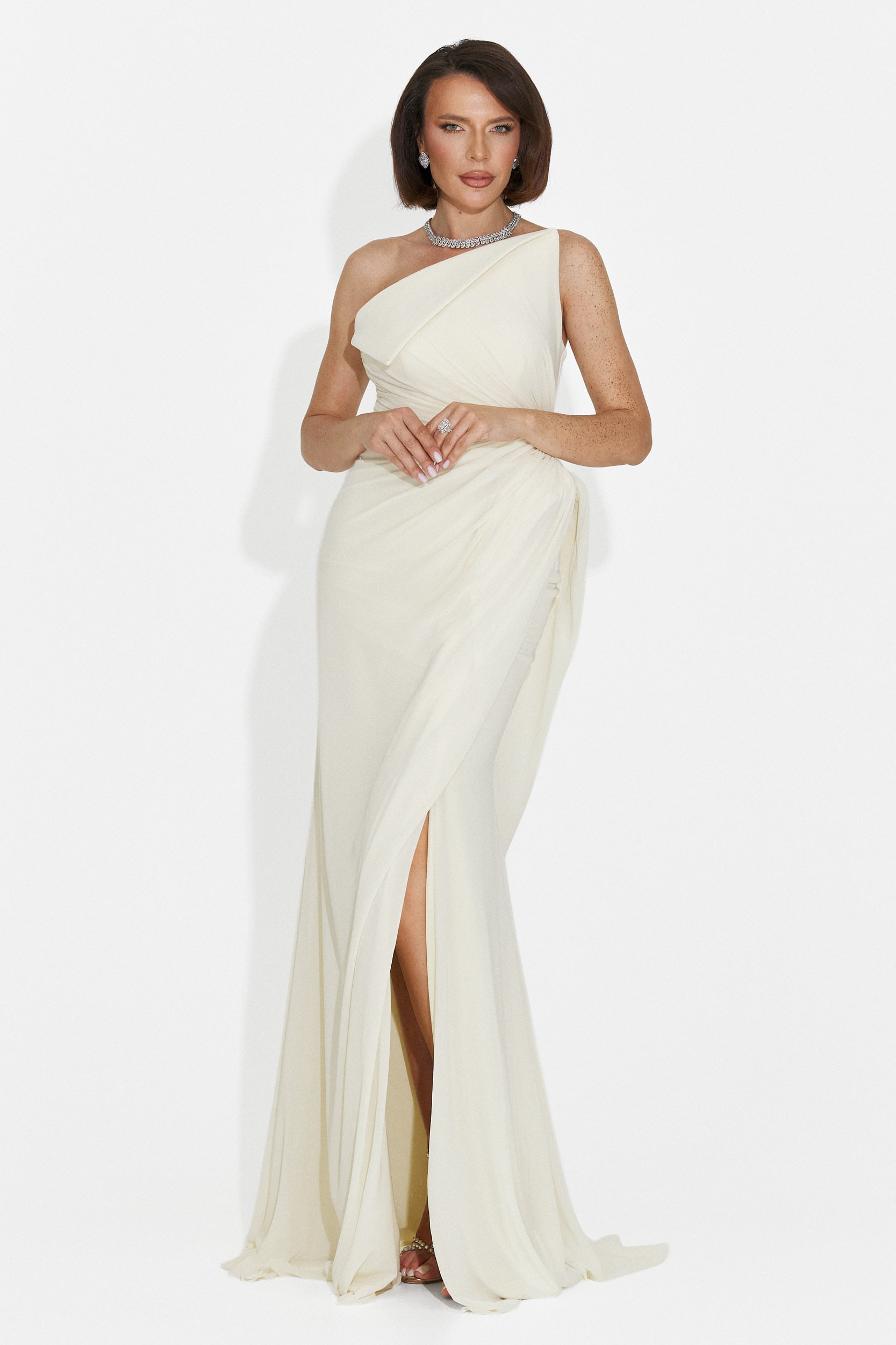 Felina Bogas langes gelbes Damenkleid