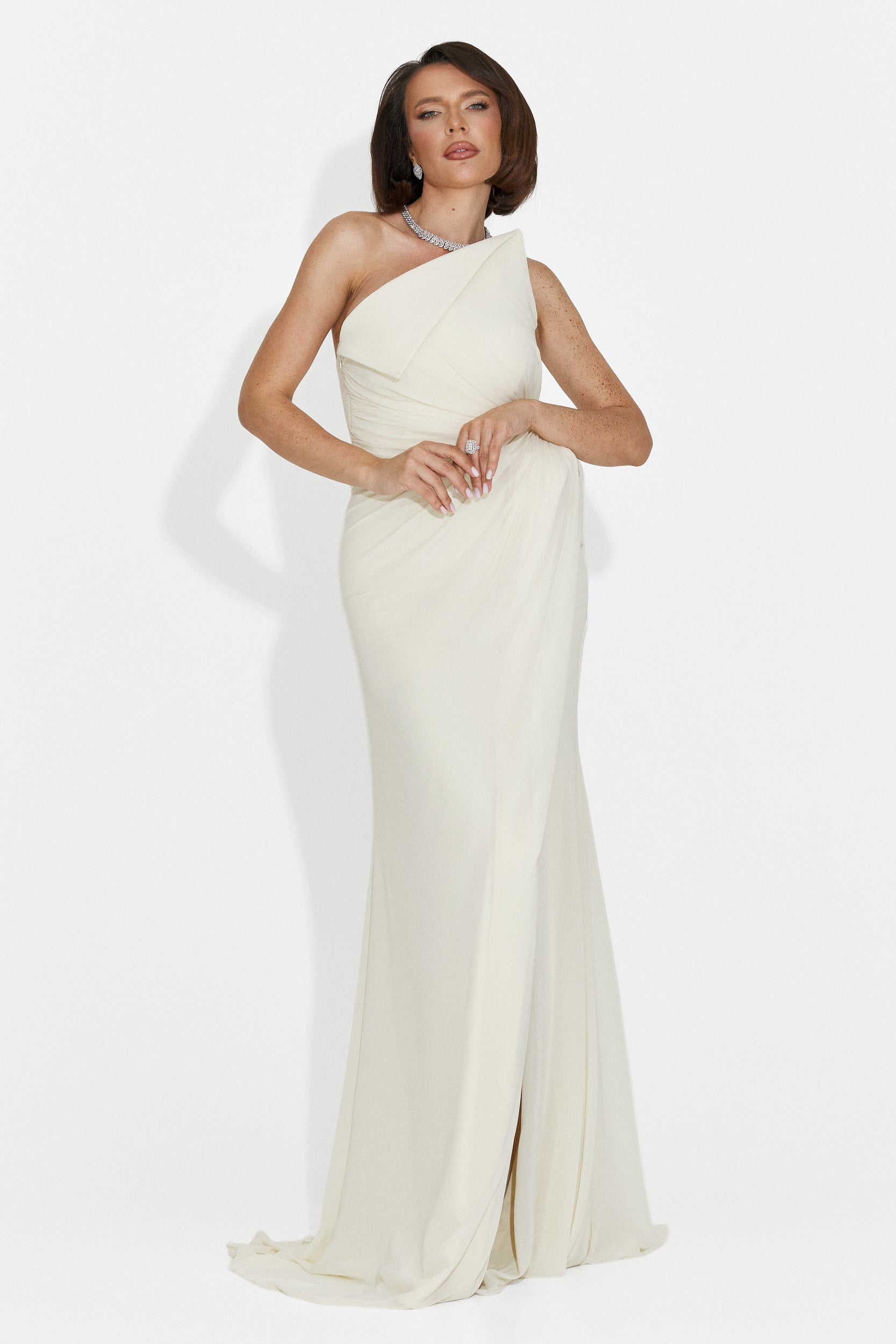 Felina Bogas langes gelbes Damenkleid