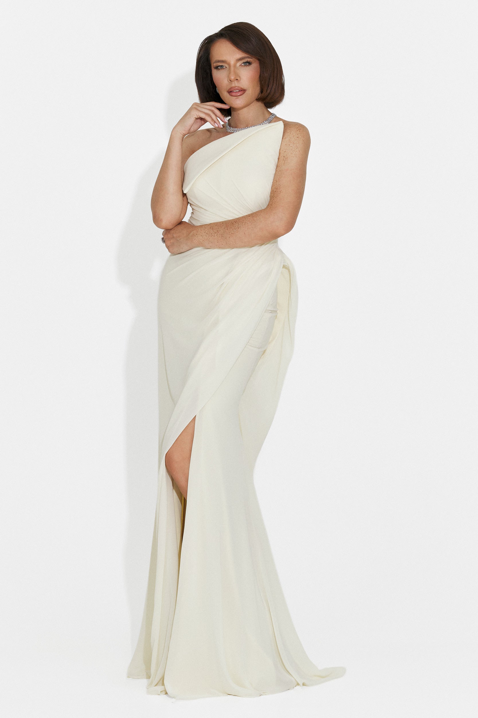 Felina Bogas langes gelbes Damenkleid