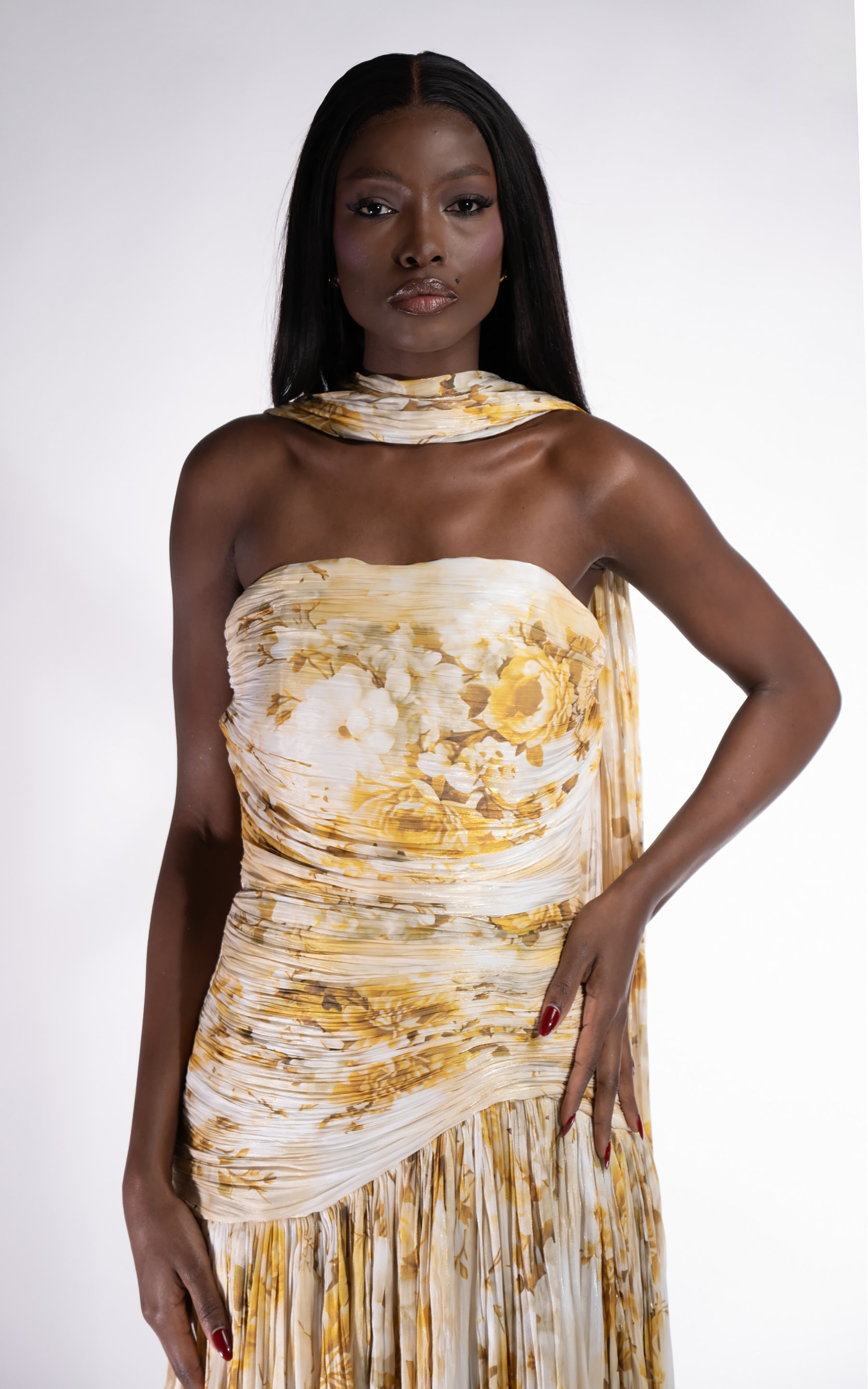 Długa żółta sukienka damska Layne Bogas