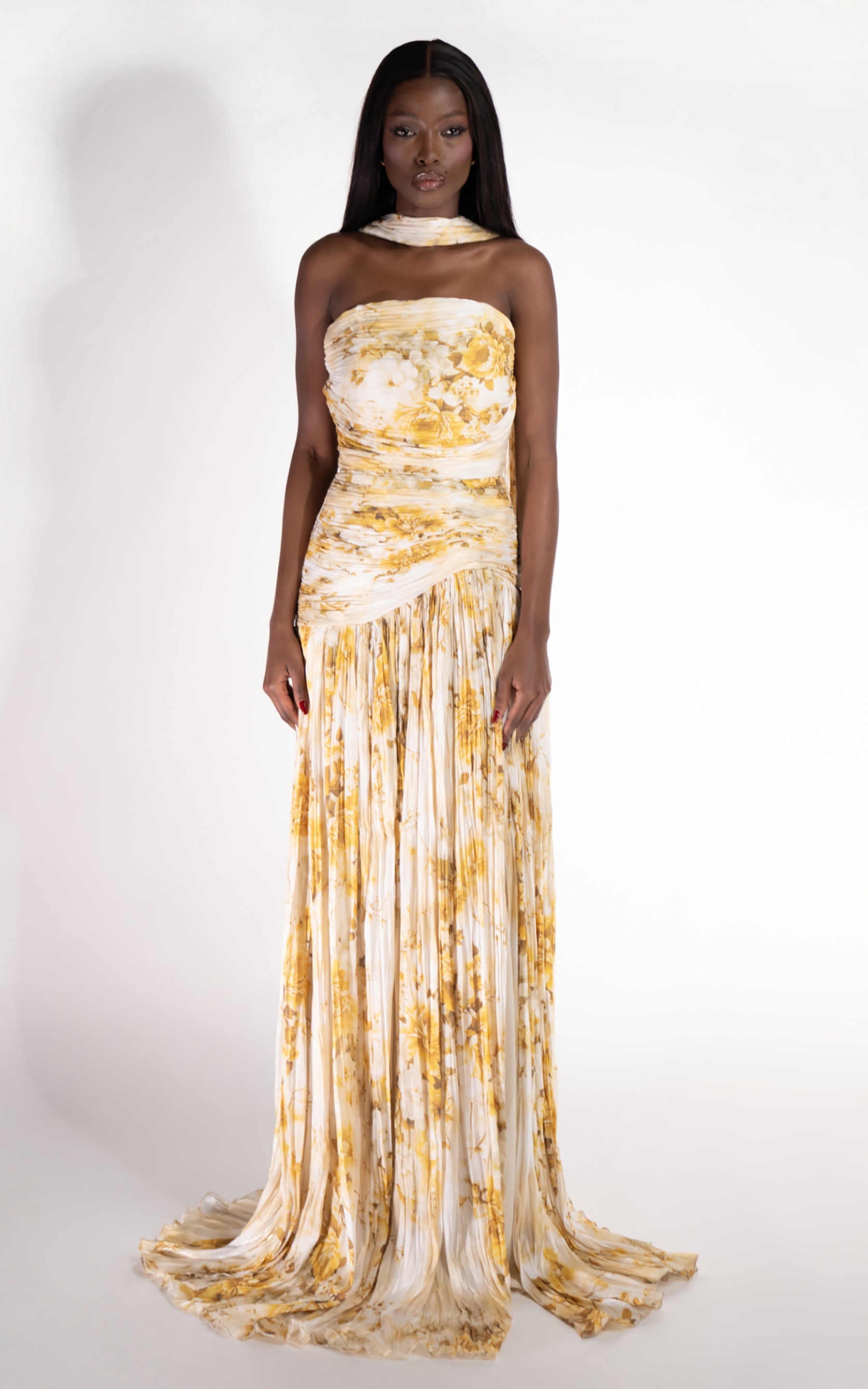 Długa żółta sukienka damska Layne Bogas