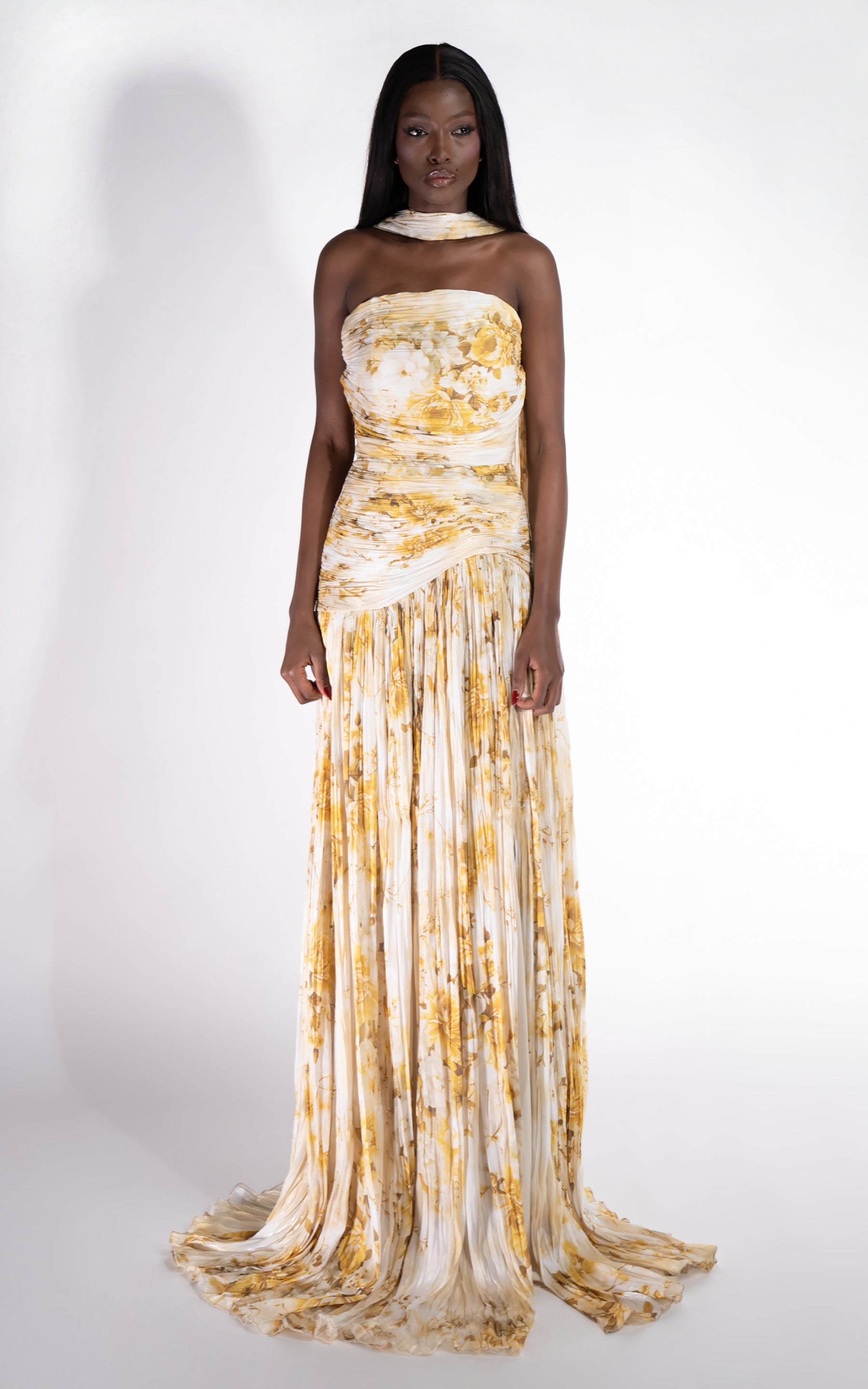 Długa żółta sukienka damska Layne Bogas