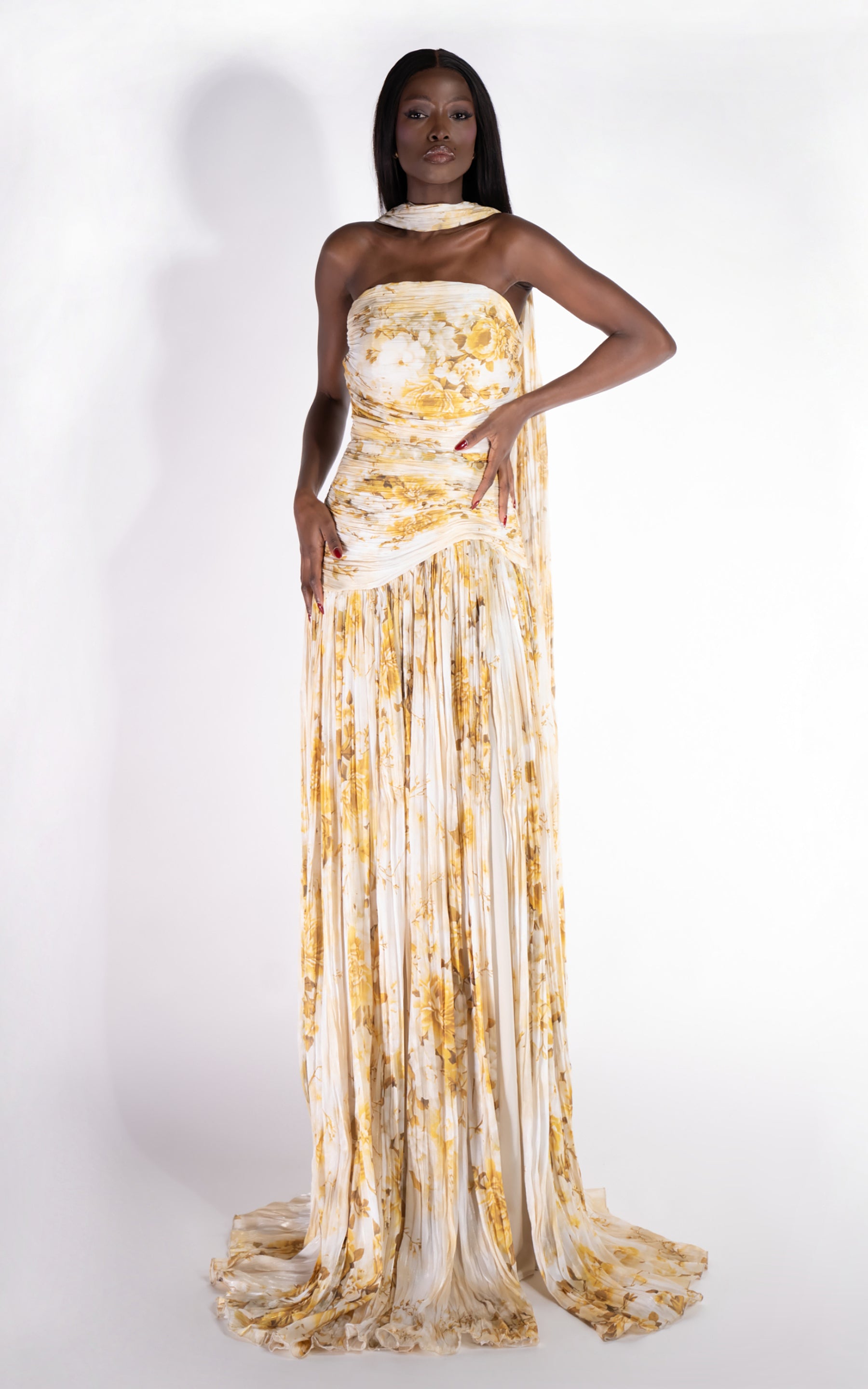 Layne Bogas Long Yellow Ladies Dress