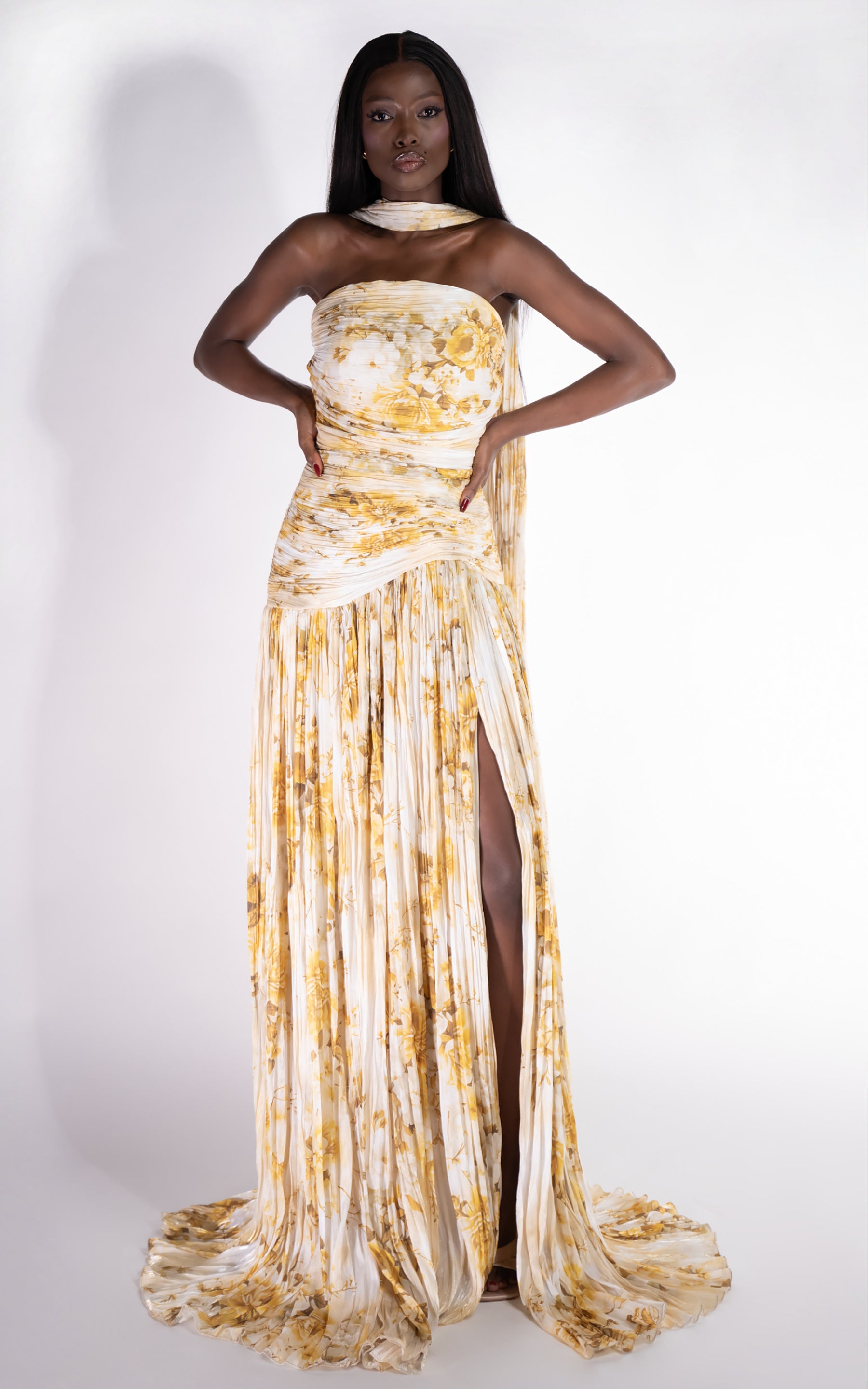 Layne Bogas Long Yellow Ladies Dress