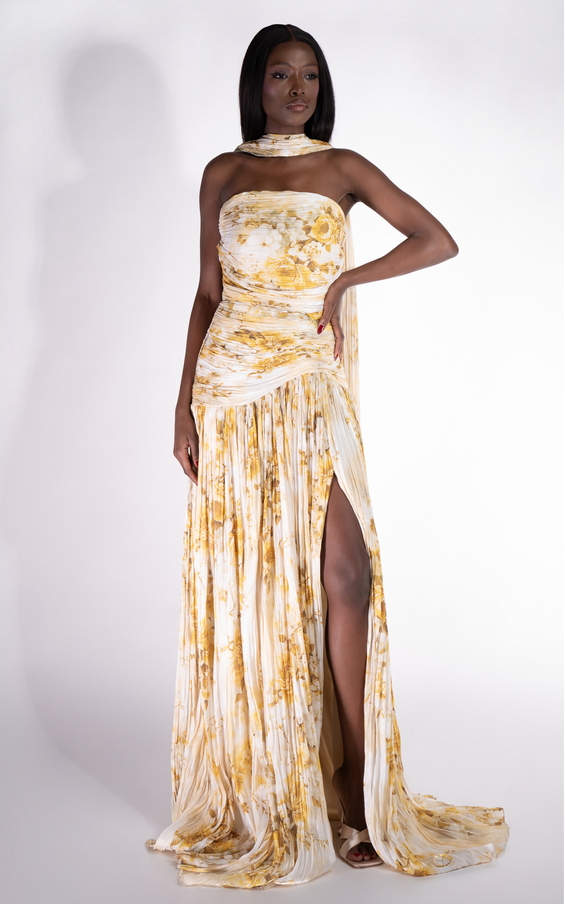 Długa żółta sukienka damska Layne Bogas