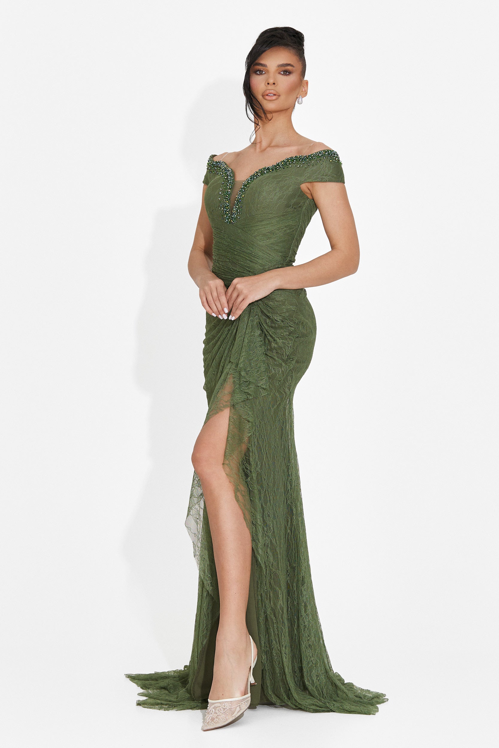 Rochie dama lunga kaki Sidomia Bogas