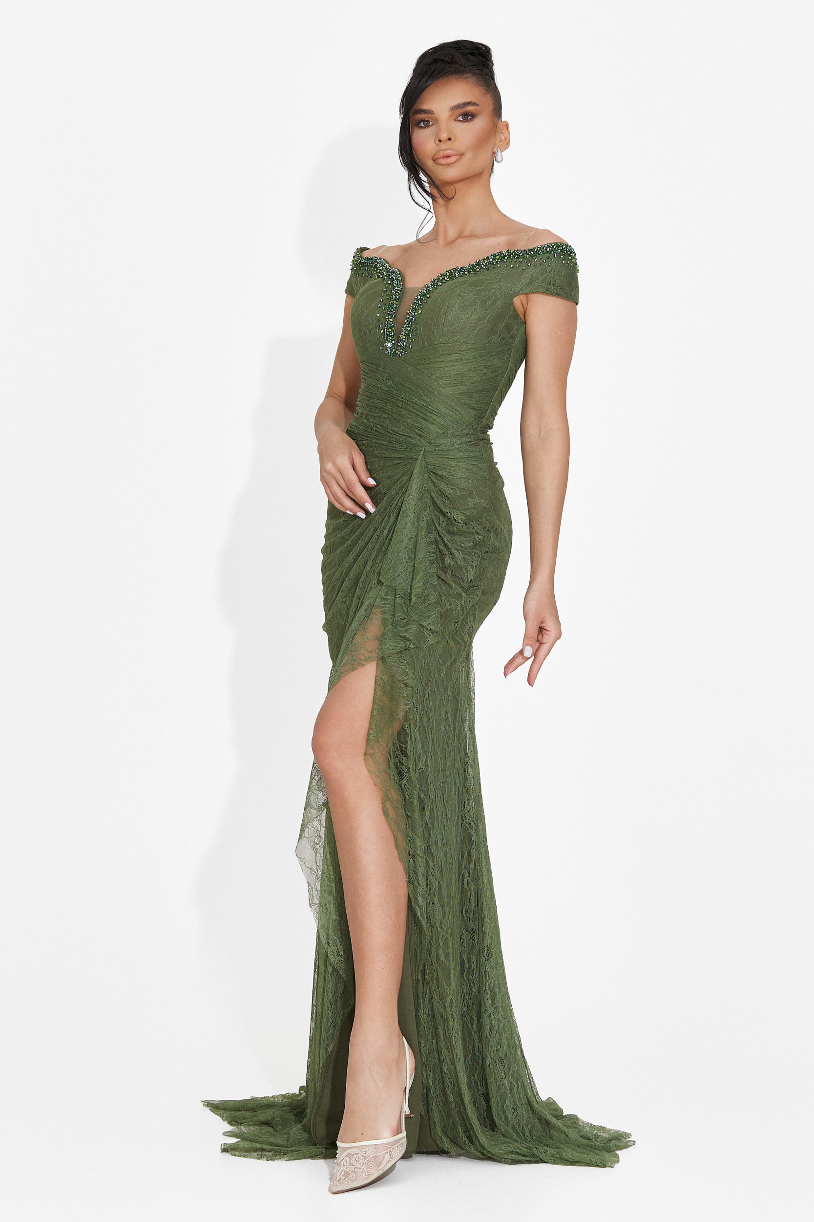 Rochie dama lunga kaki Sidomia Bogas