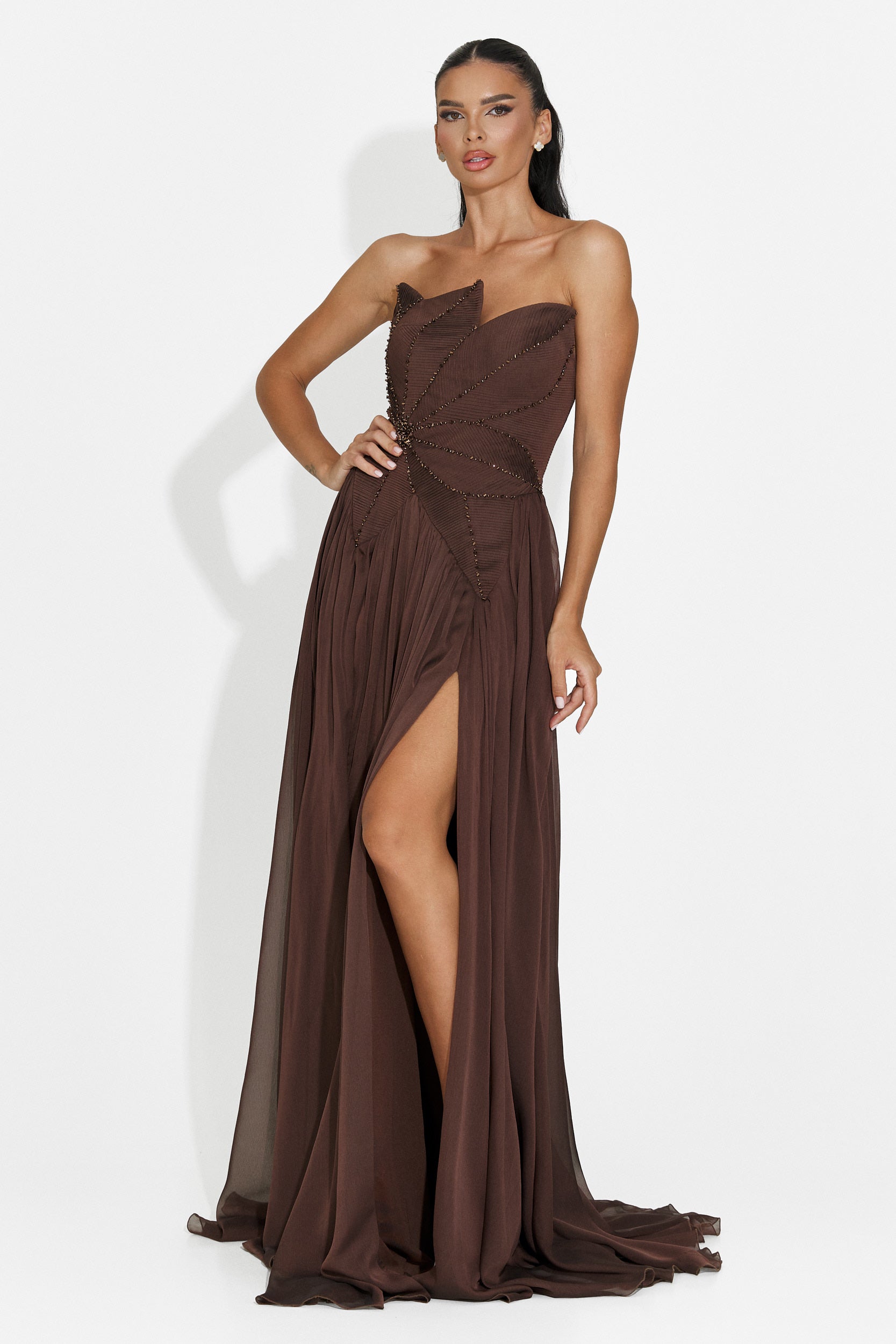 Robe Longue Marron pour Dames d'Anaika Bogas