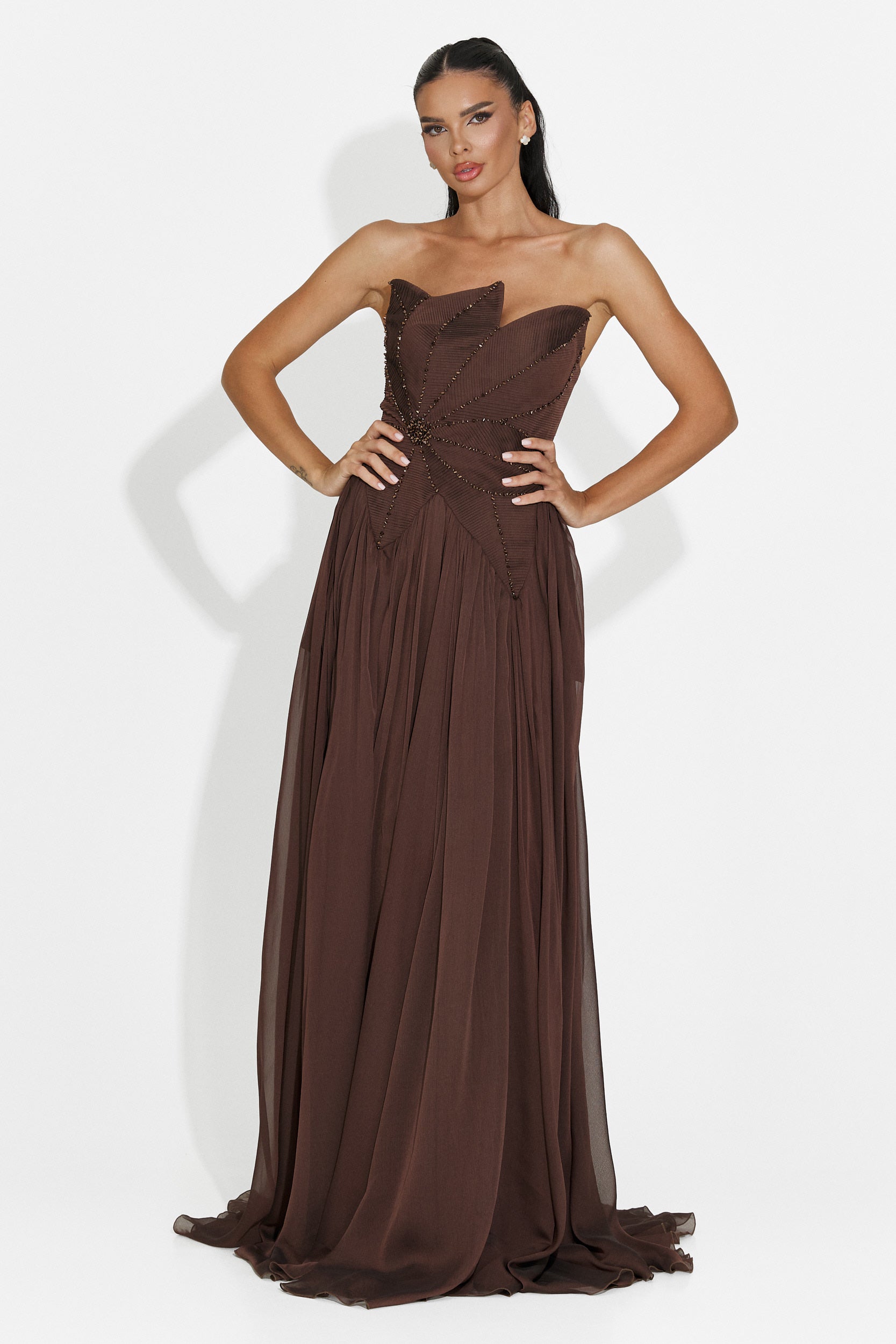 Robe Longue Marron pour Dames d'Anaika Bogas