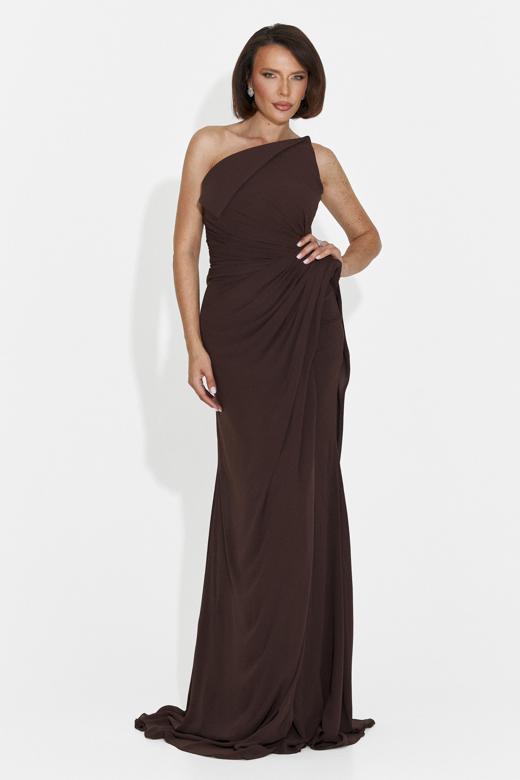 Felina Bogas Long Brown Dress for Women