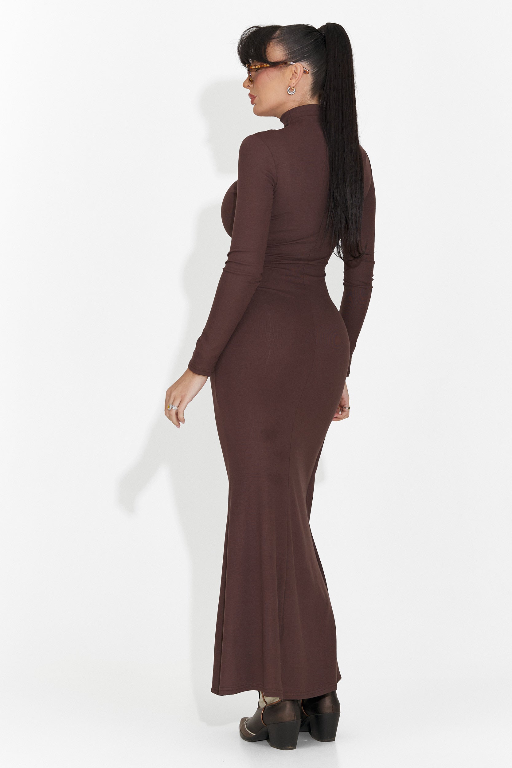 Langes Damenkleid braun Sharita Bogas