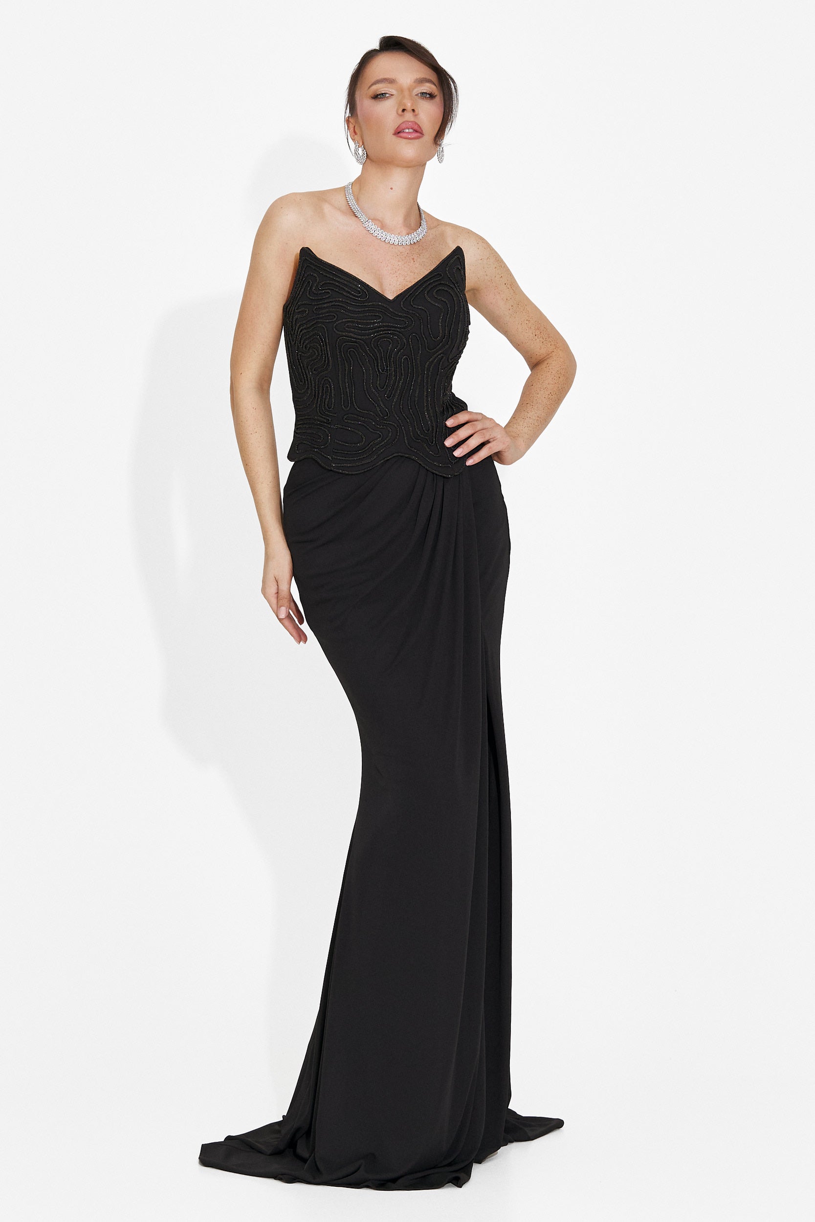 Rochie dama lunga neagra Baty Bogas