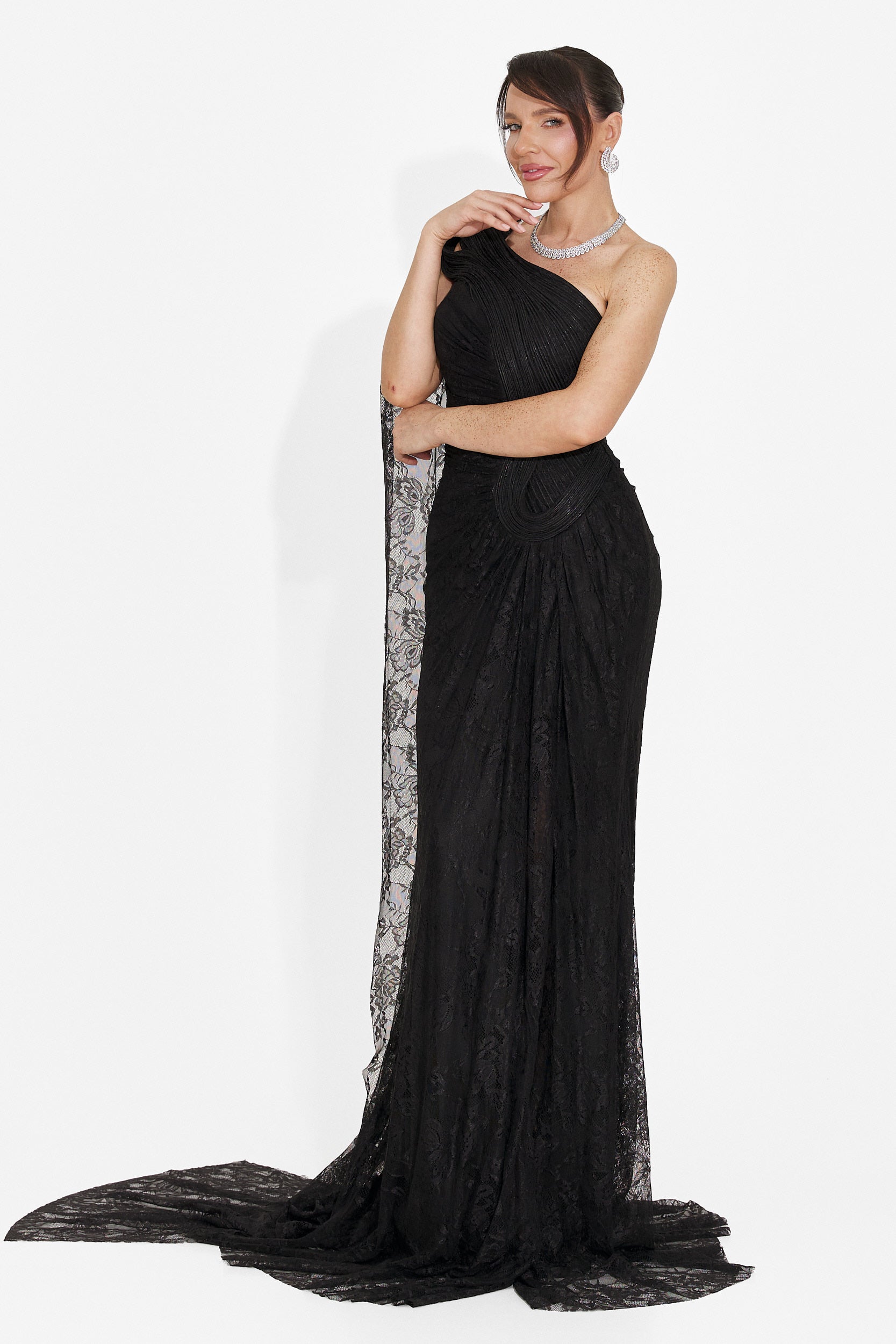 Rochie dama lunga neagra Heliena Bogas