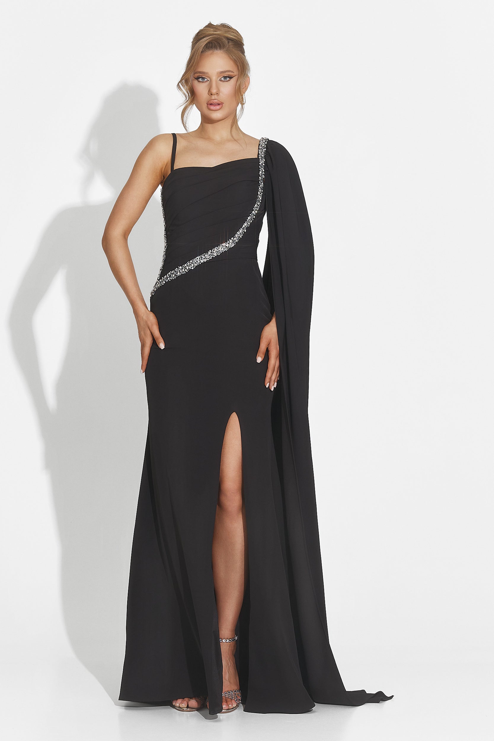 Libre Bogas Long Black Dress for Women