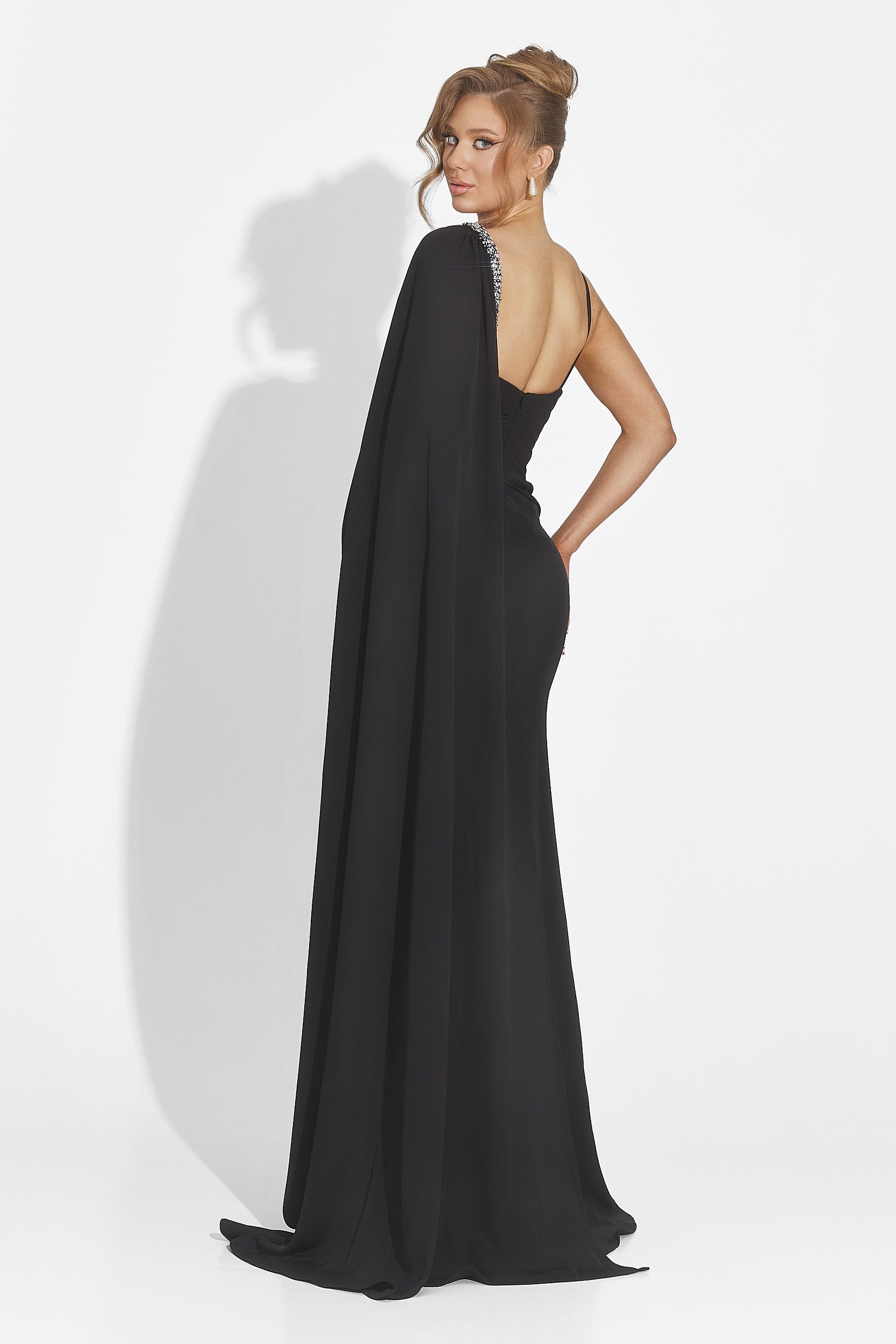 Czarna długa sukienka damska Libre Bogas