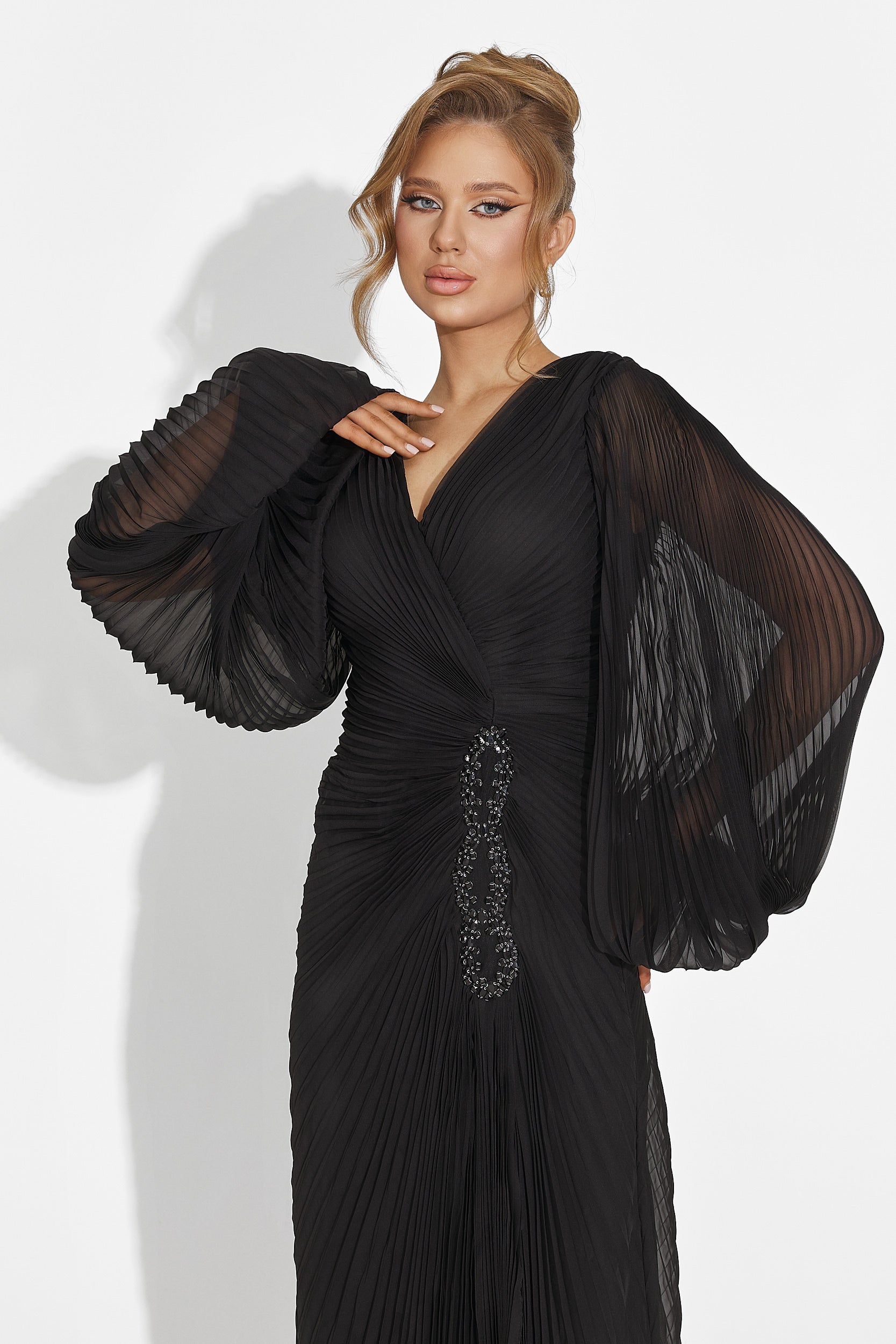 Linares Bogas Long Black Dress for Women