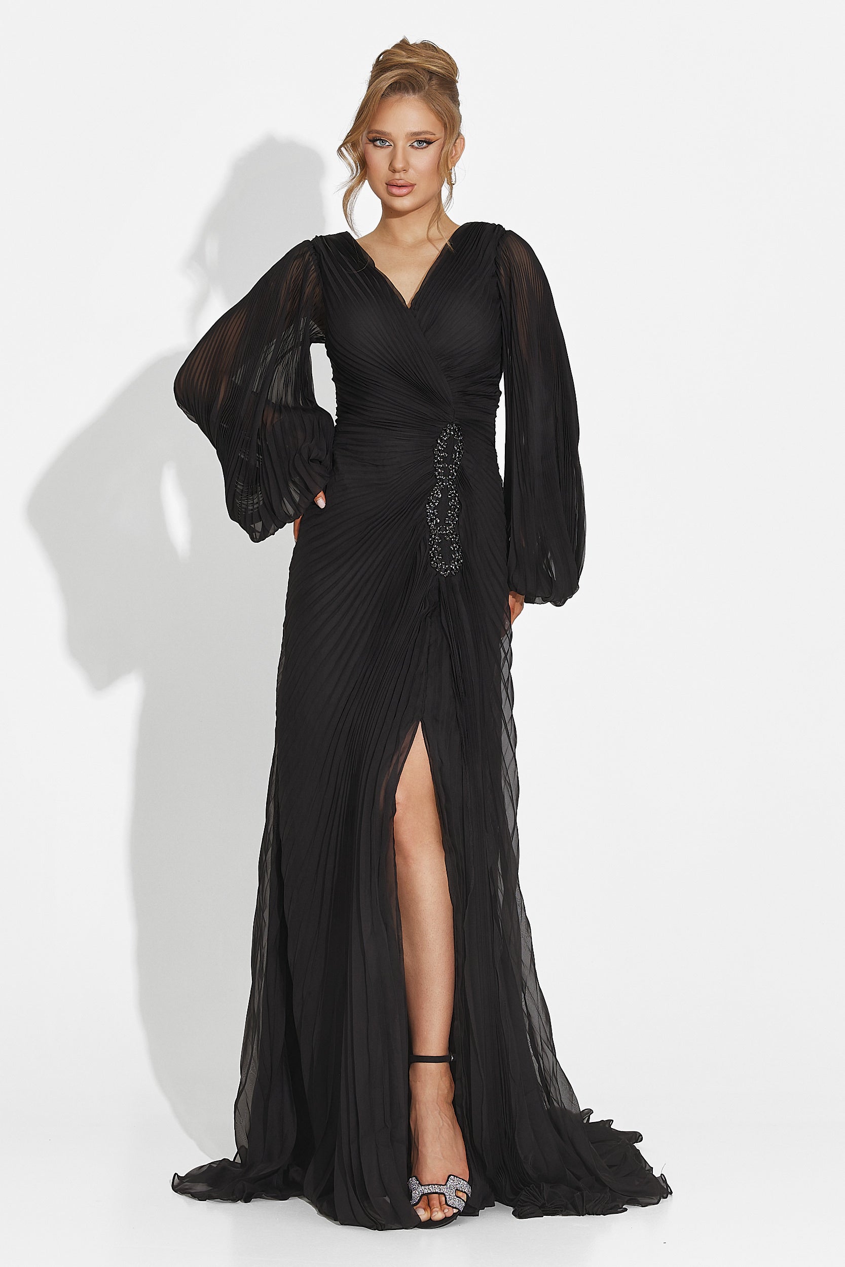 Linares Bogas Long Black Dress for Women