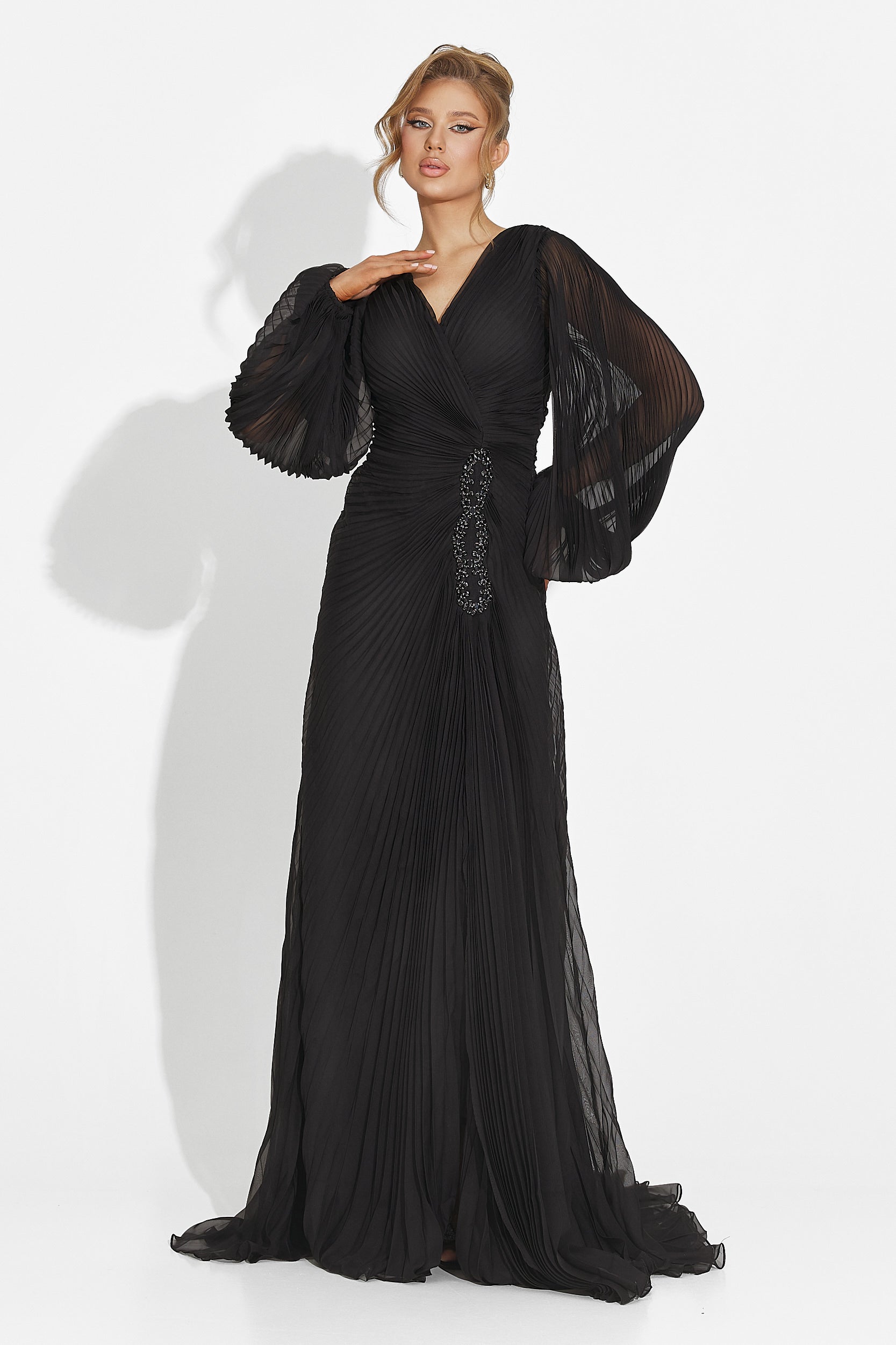 Linares Bogas Long Black Dress for Women